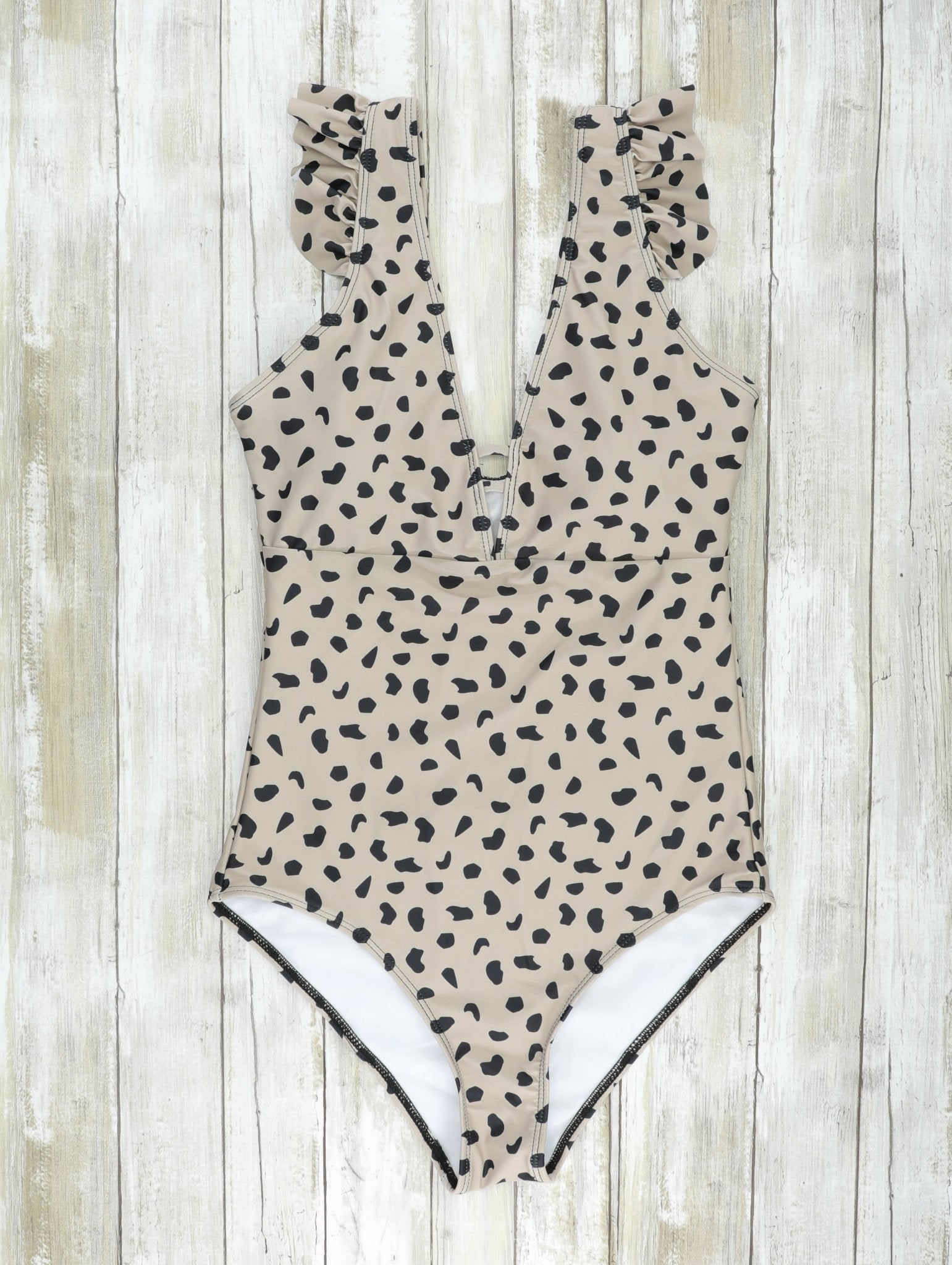 Mom & Me Cheetah Ruffle One - Piece Swimsuit - Marie Nicole Clothing