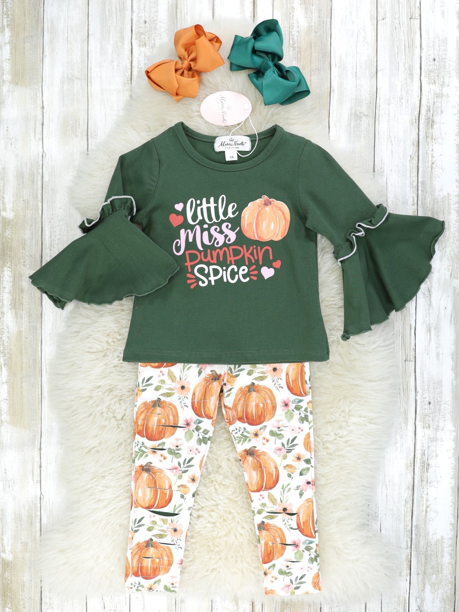 Little Miss Pumpkin Spice Outfit - Marie Nicole Clothing