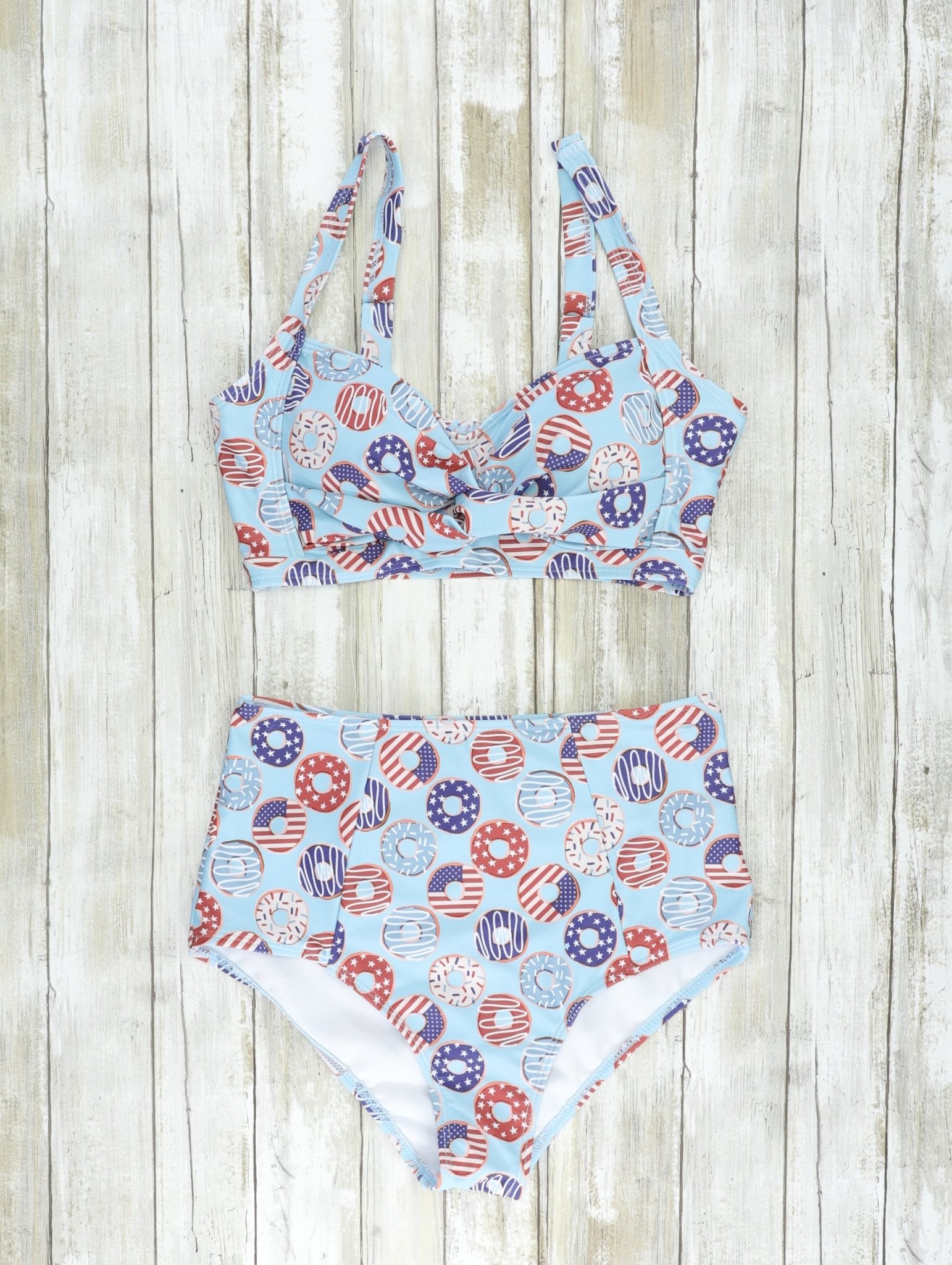 Mom & Me Stars & Stripes Donut Swimsuit - Marie Nicole Clothing