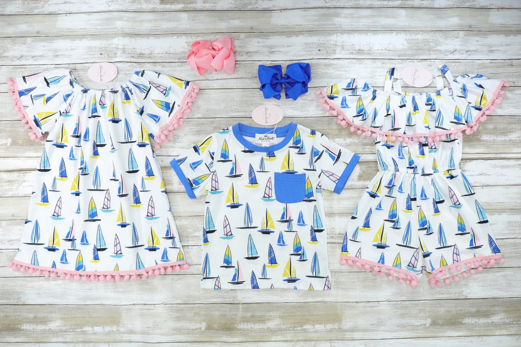 Sailboat Pocket T-Shirt - Marie Nicole Clothing
