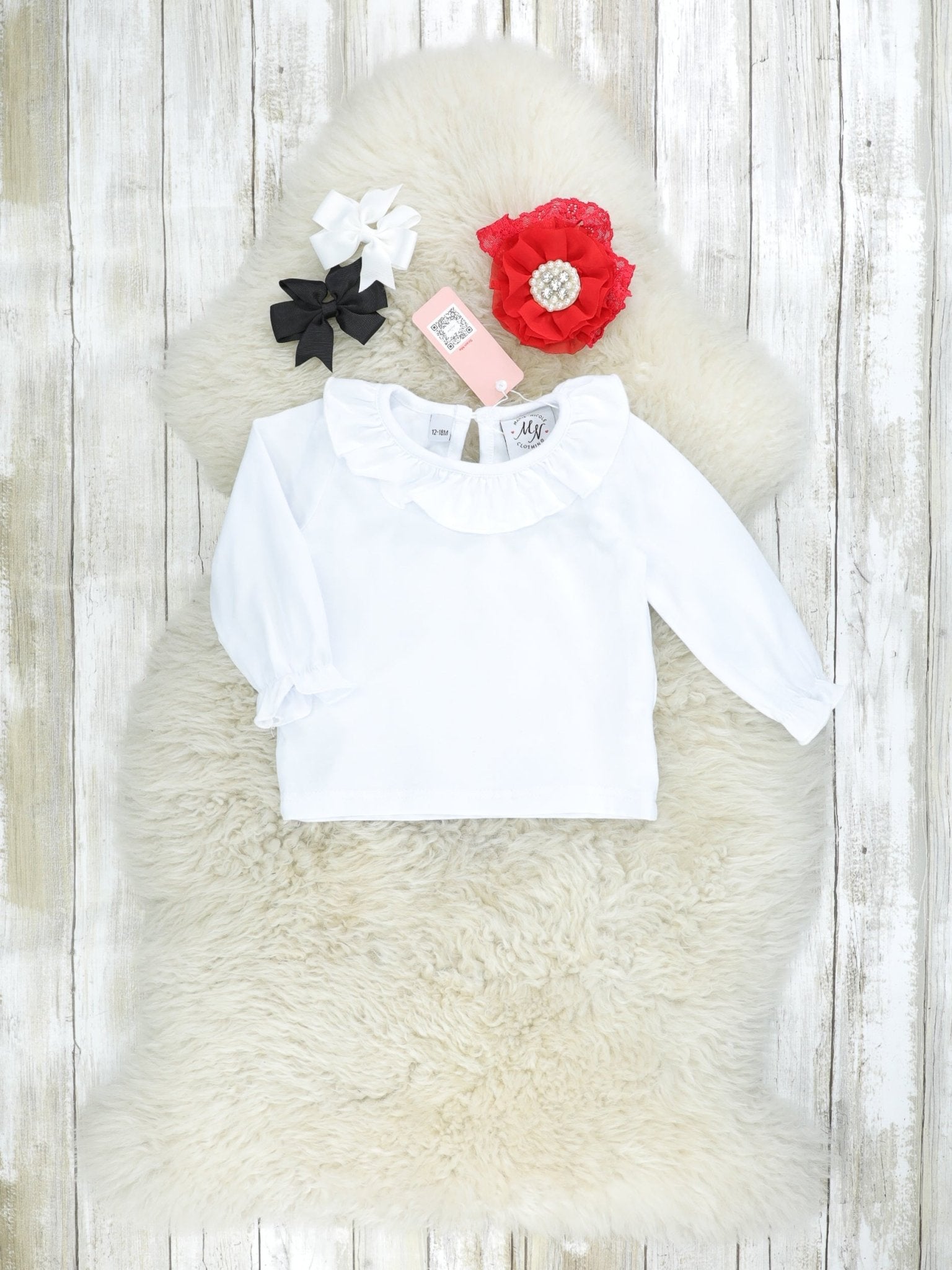Plaid Bow Overall Ruffle Romper Set - Marie Nicole Clothing