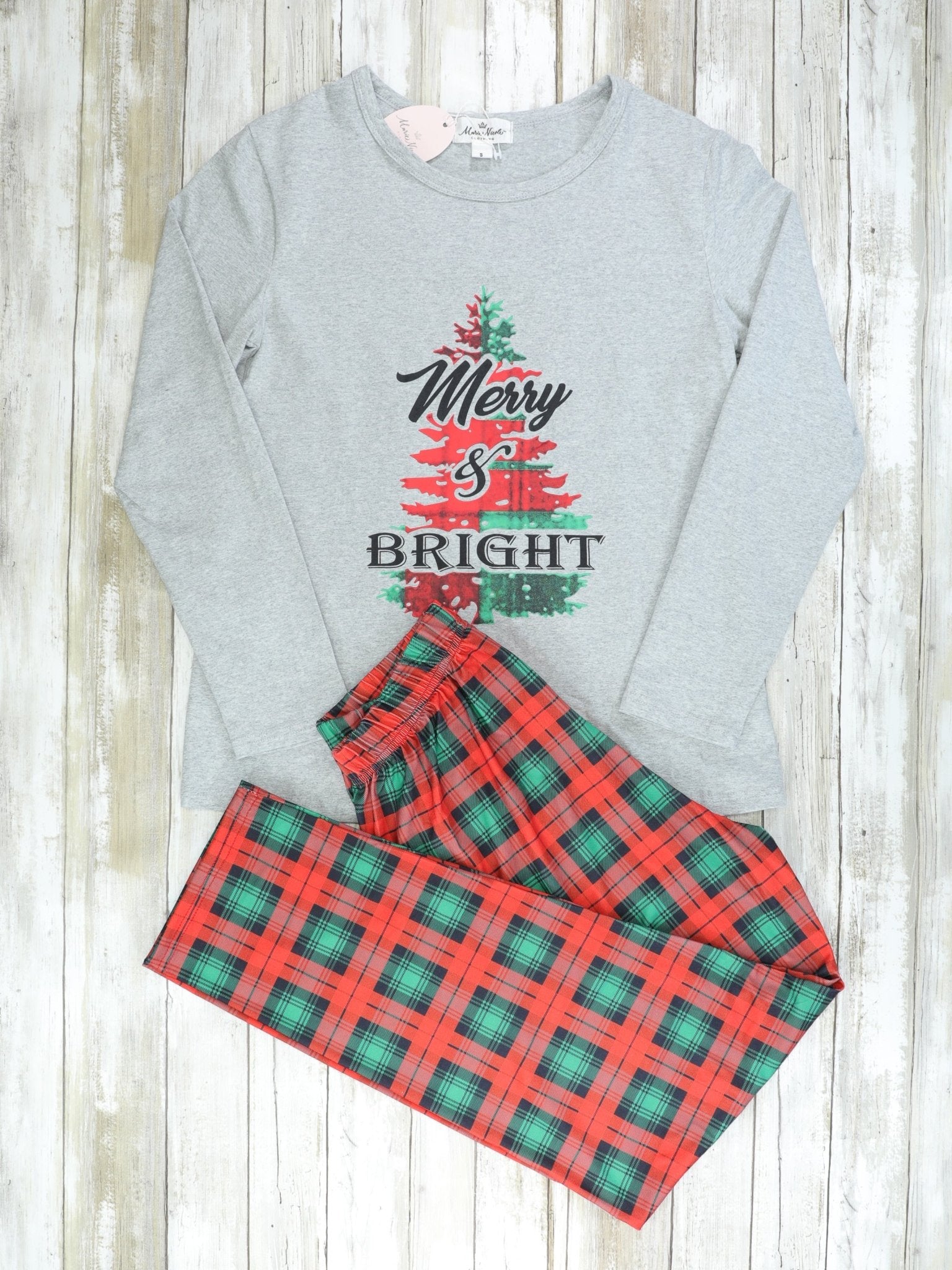 Mom & Me Merry & Bright Plaid Pajamas - Marie Nicole Clothing