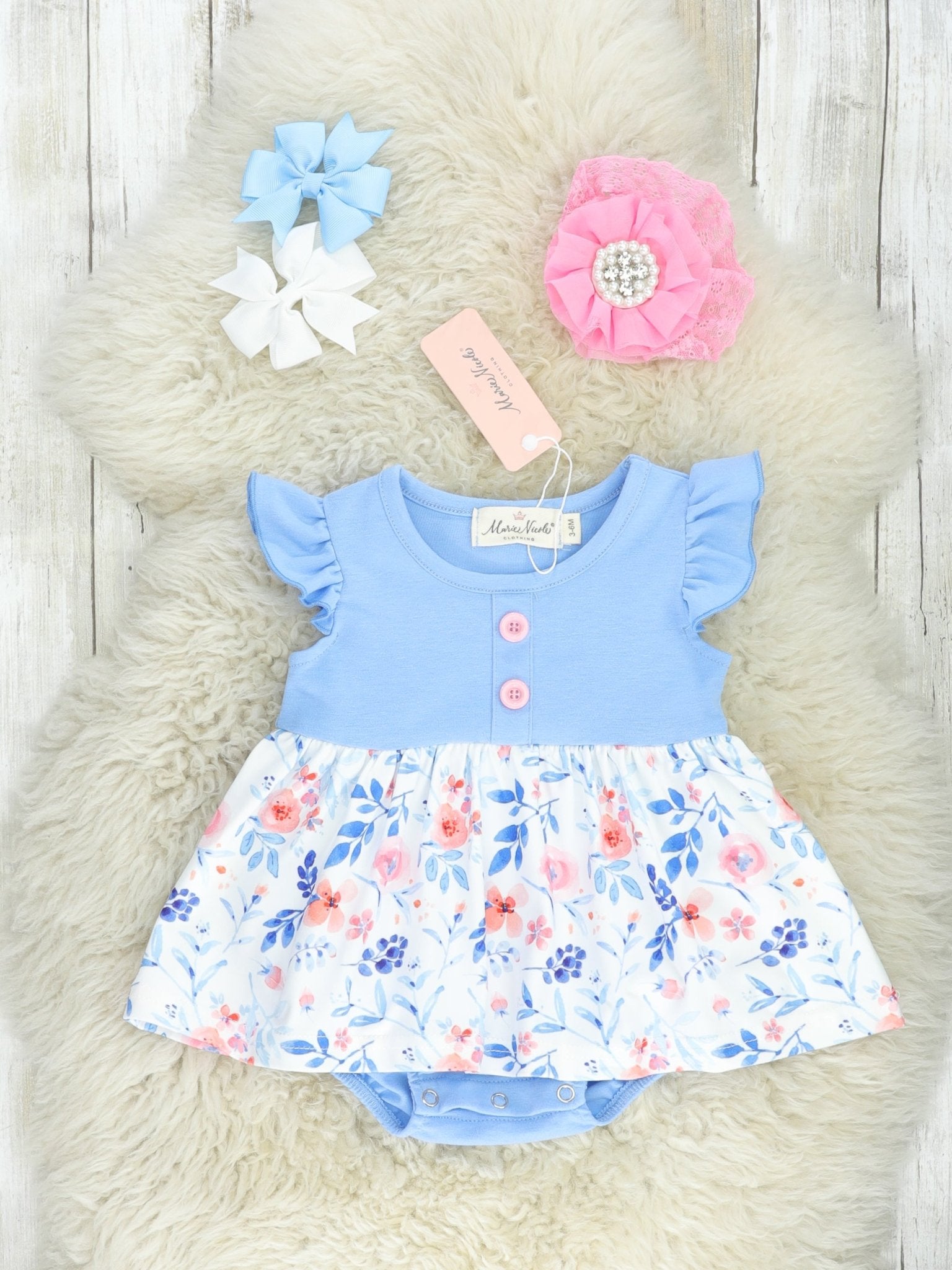 Chambray Buttercup Dressy Bubble - Marie Nicole Clothing