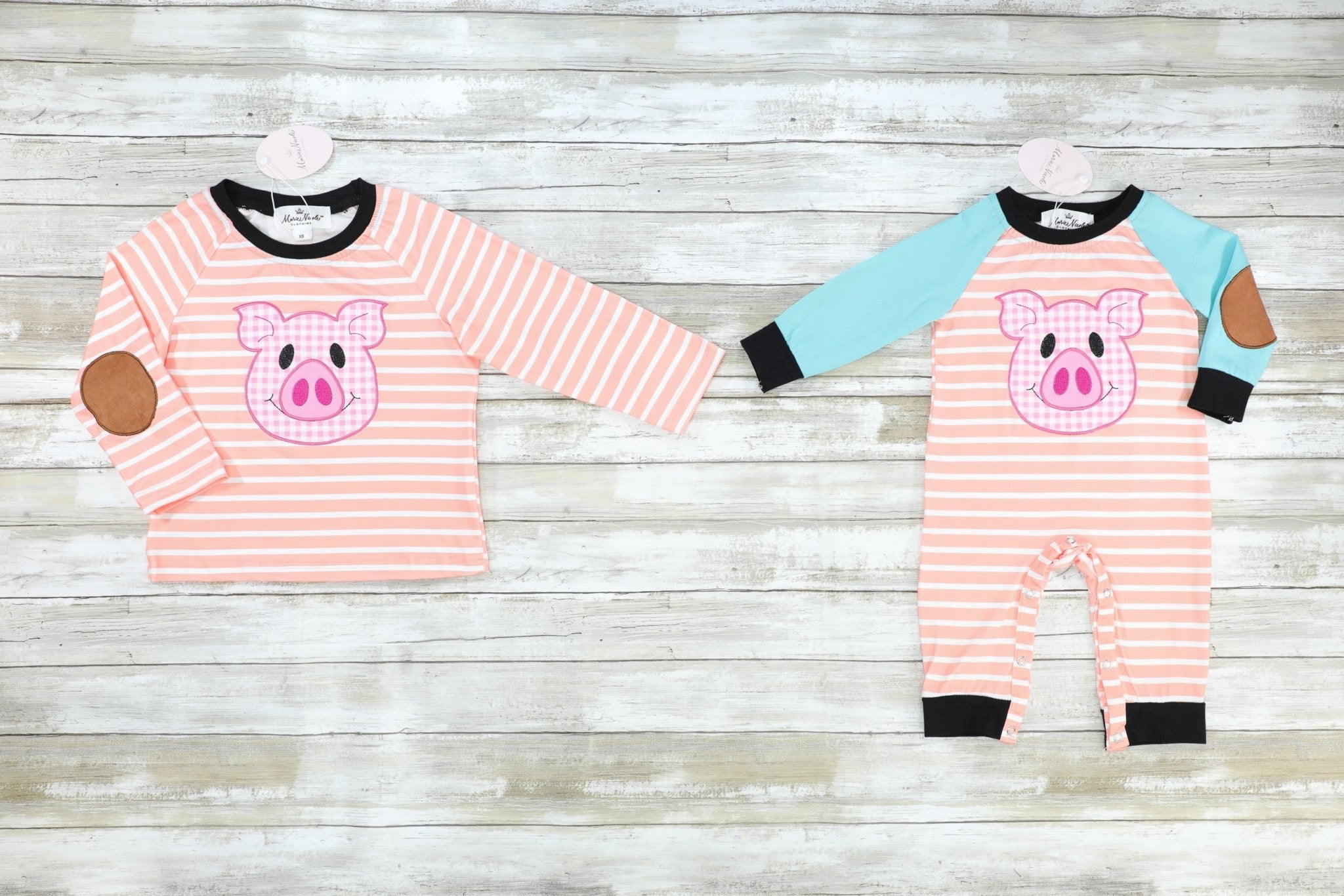 Striped Piggy Shirt - Marie Nicole Clothing