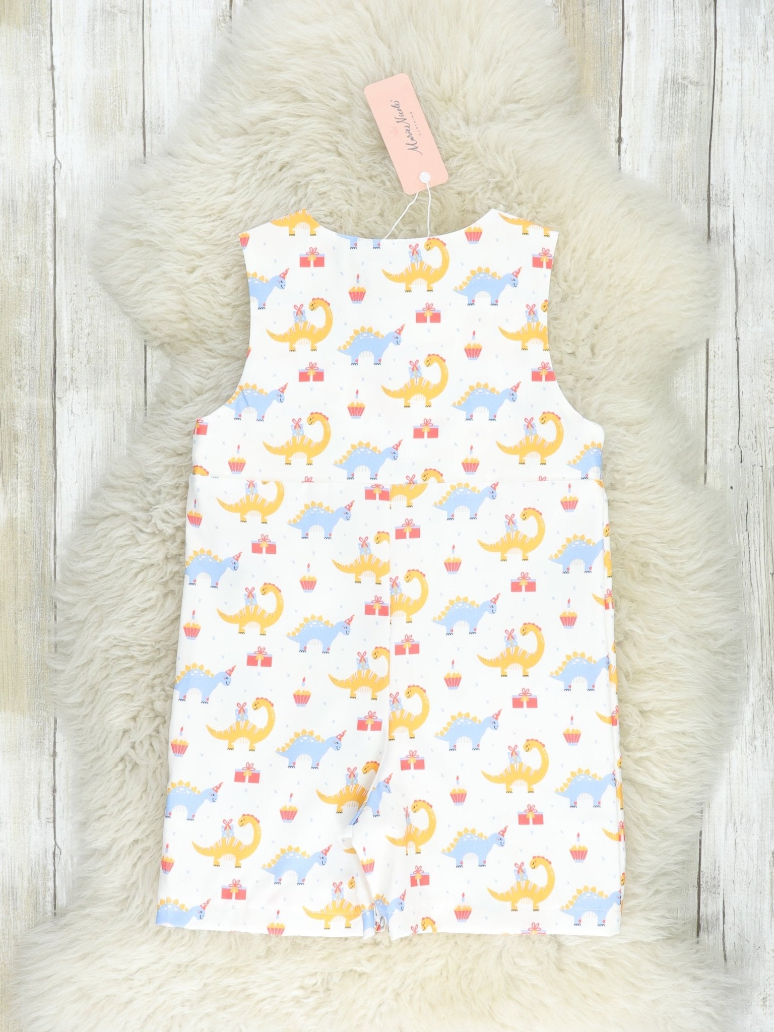 Smocked Dinosaur Party Johnny - Marie Nicole Clothing