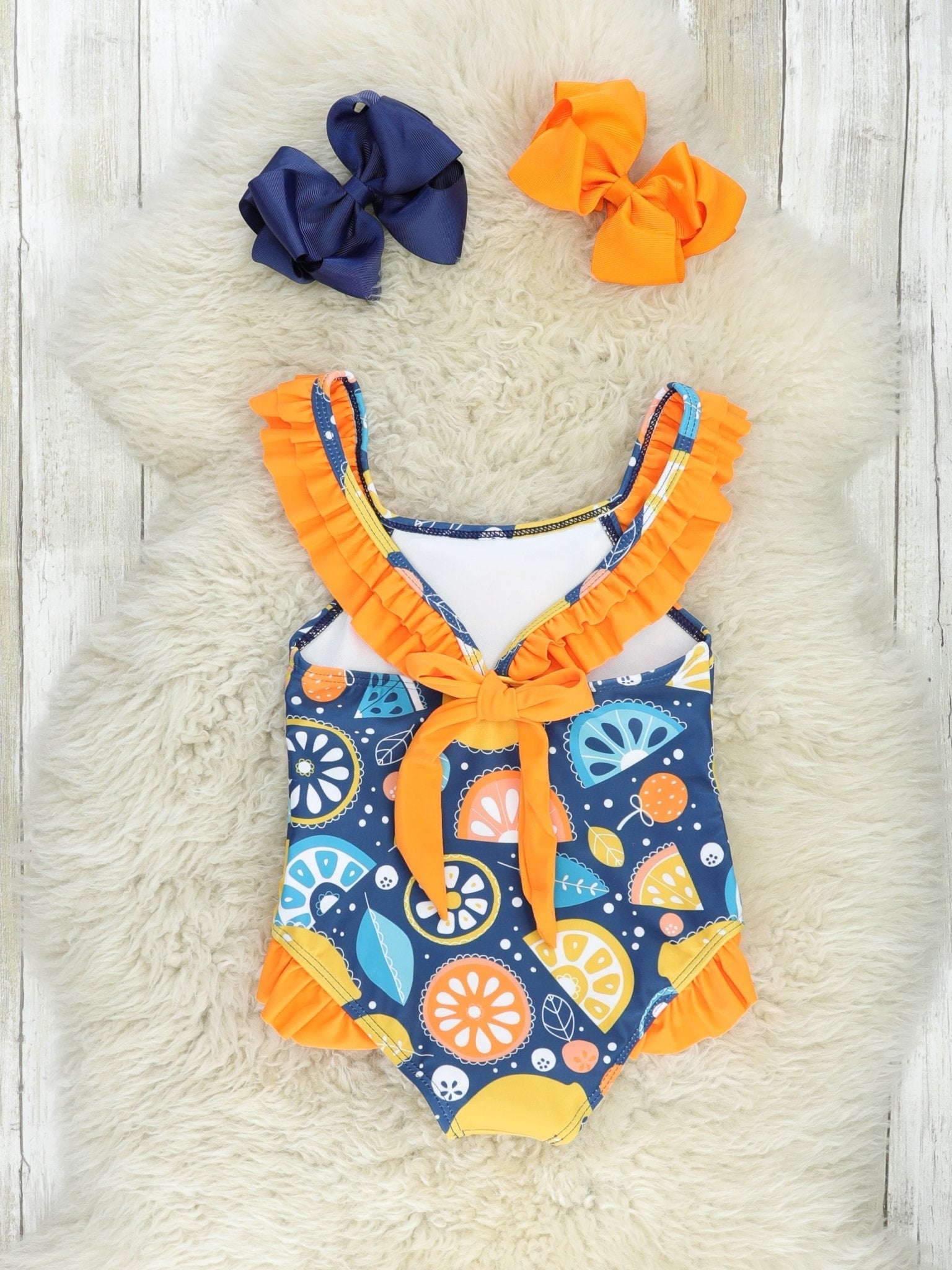 Citrus Ruffle One - Piece Swimsuit - Marie Nicole Clothing