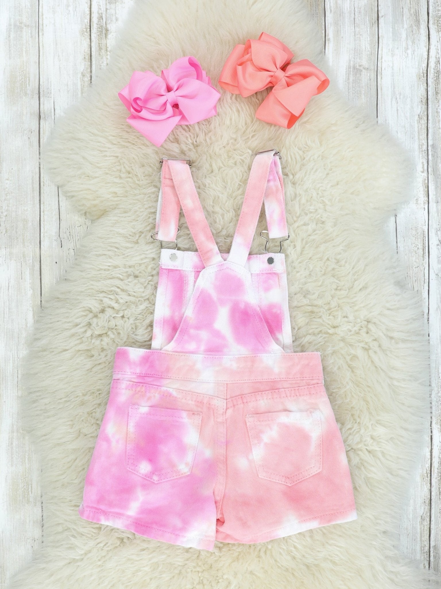 Pink & Orange Tie Dye Overalls - Marie Nicole Clothing