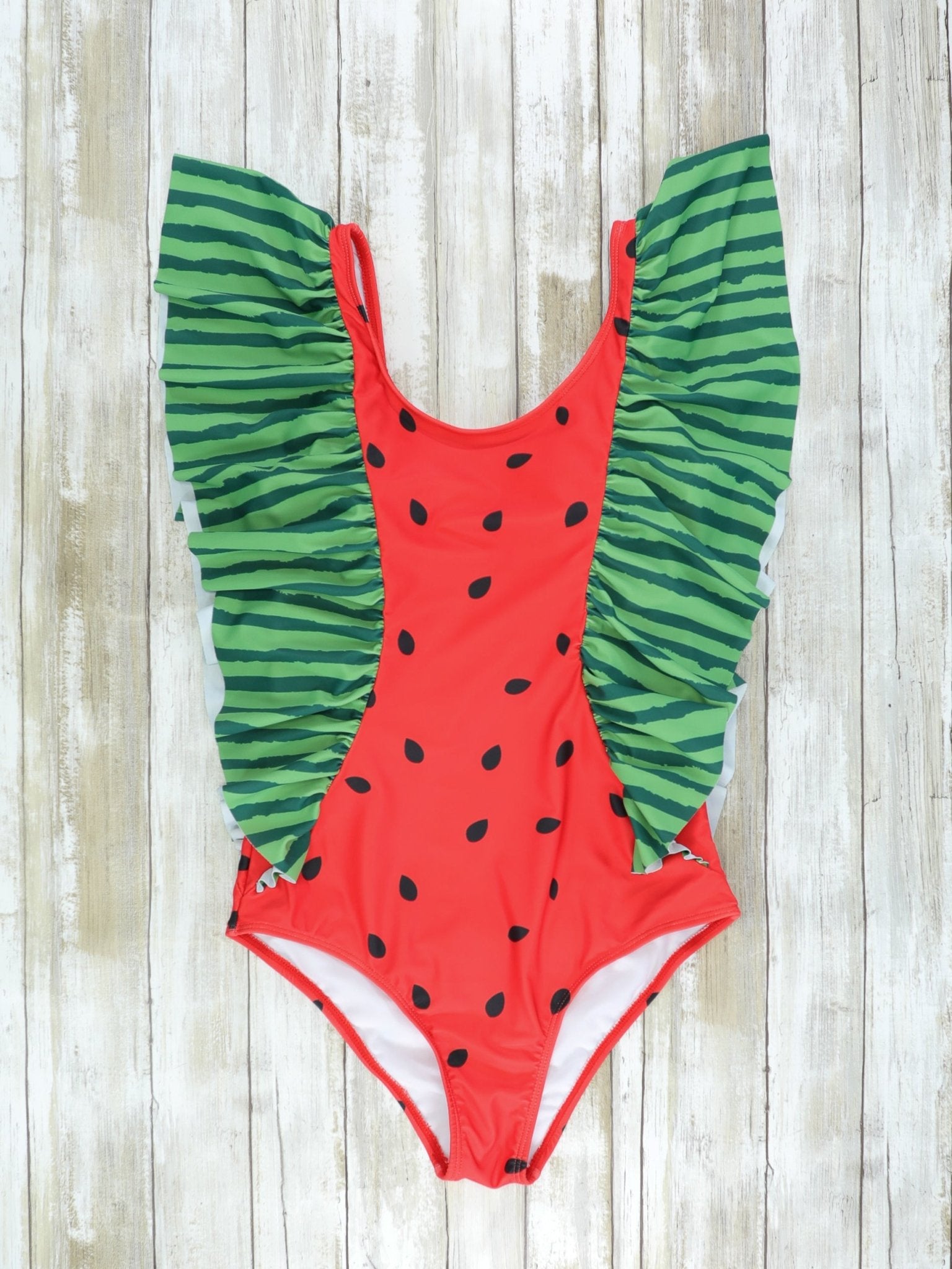 Mom & Me Watermelon Ruffle One Piece Swimsuit - Marie Nicole Clothing