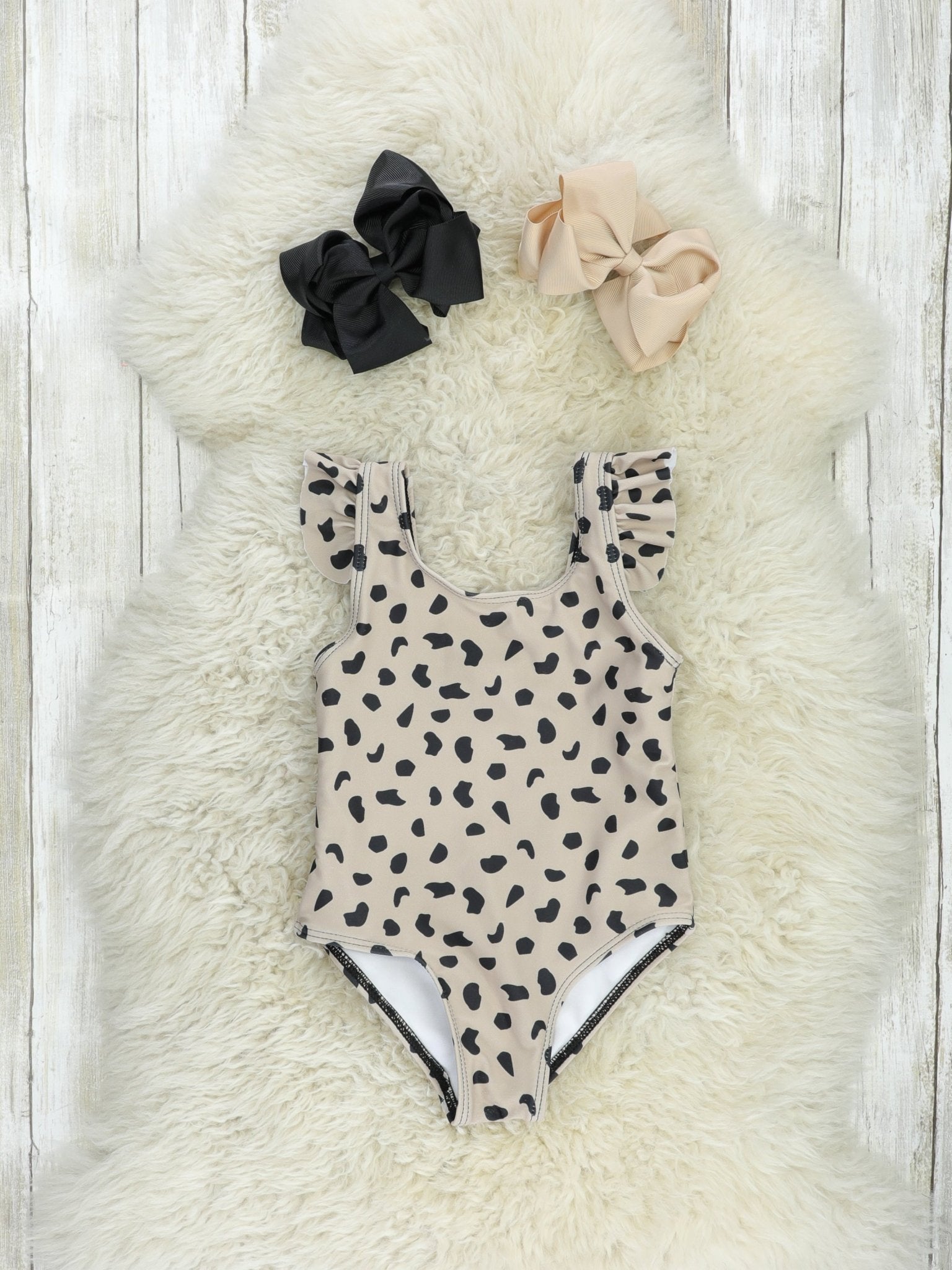 Mom & Me Cheetah Ruffle One - Piece Swimsuit - Marie Nicole Clothing