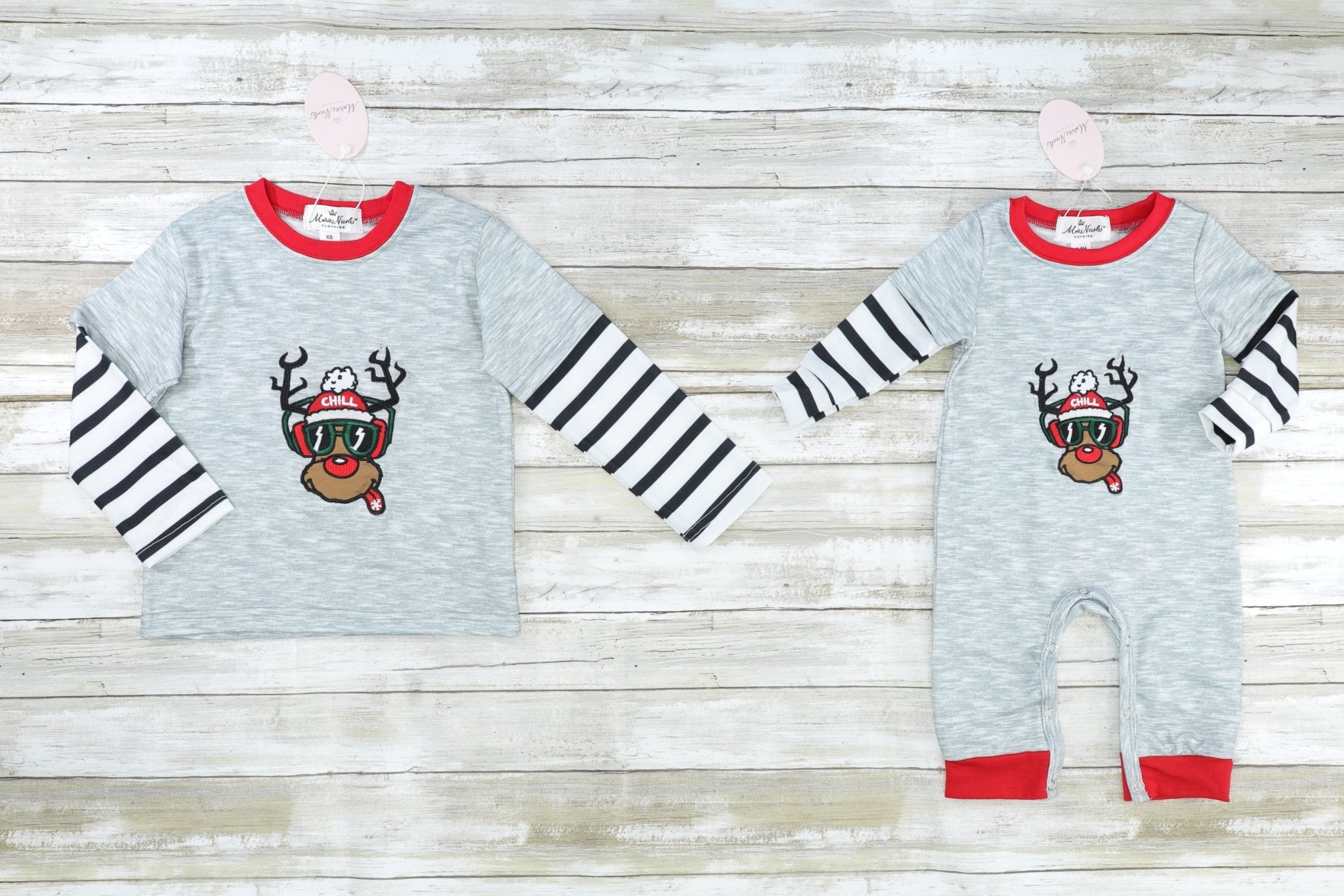 Chill Reindeer Layered Shirt - Marie Nicole Clothing