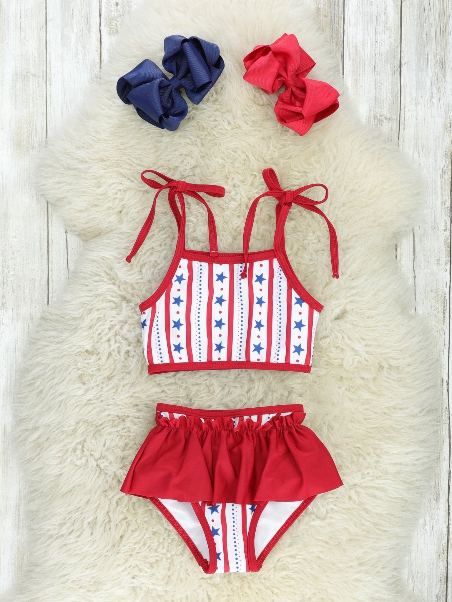 Red & Blue Star 2 - Piece Swimsuit - Marie Nicole Clothing