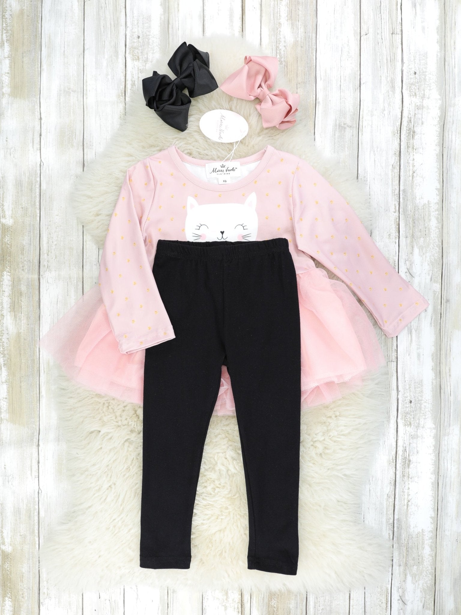 Pink Cat Tulle Outfit - Marie Nicole Clothing