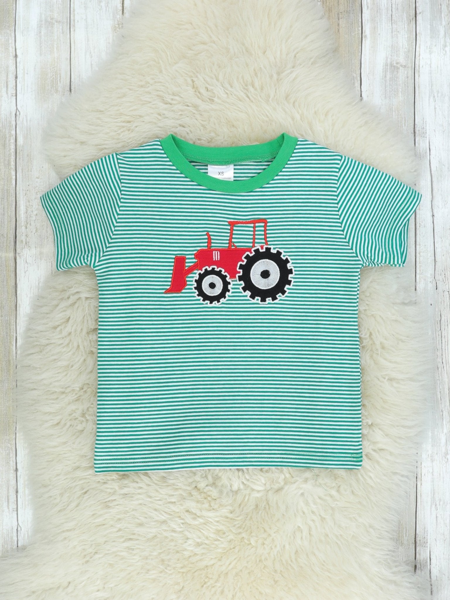 Striped Tractor Shirt - Marie Nicole Clothing
