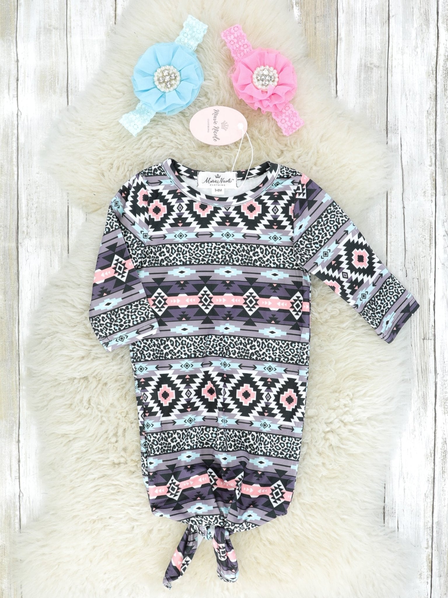 Pink Aztec Knot Gown - Marie Nicole Clothing