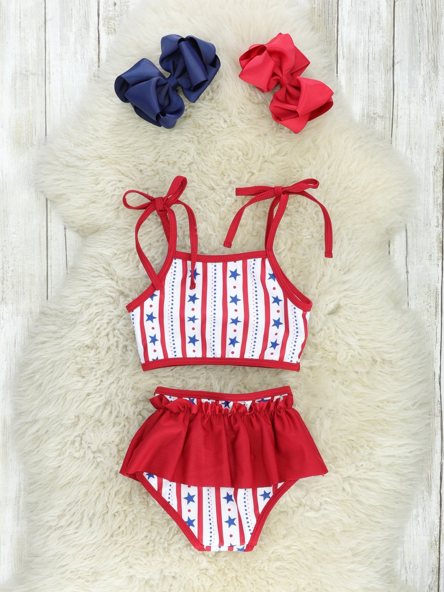 Red & Blue Star 2 - Piece Swimsuit - Marie Nicole Clothing