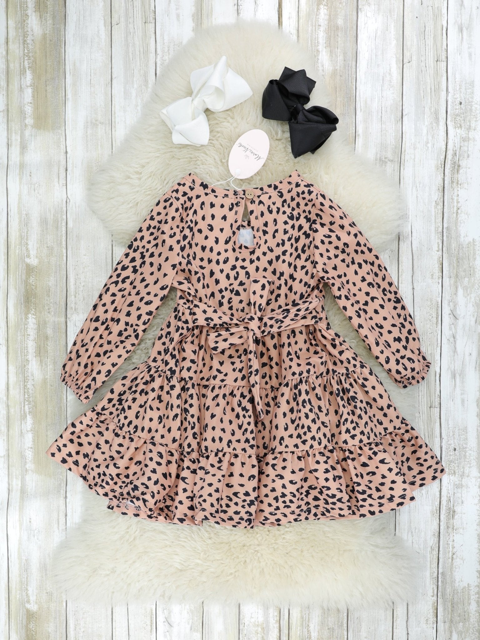 Mom & Me Cheetah Tie Dress & Romper - Marie Nicole Clothing