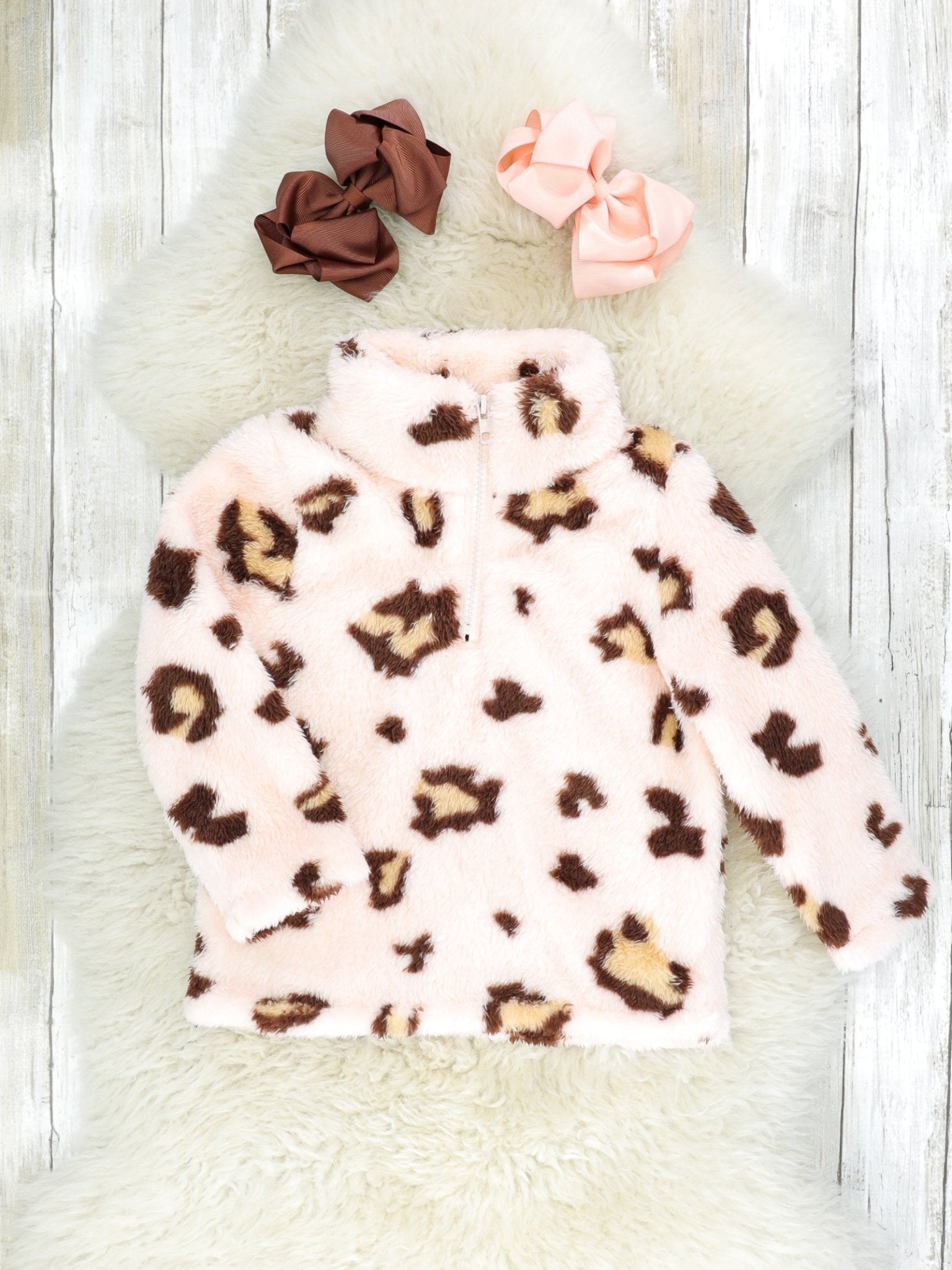 Mom & Me Pink Leopard Sherpa - Marie Nicole Clothing