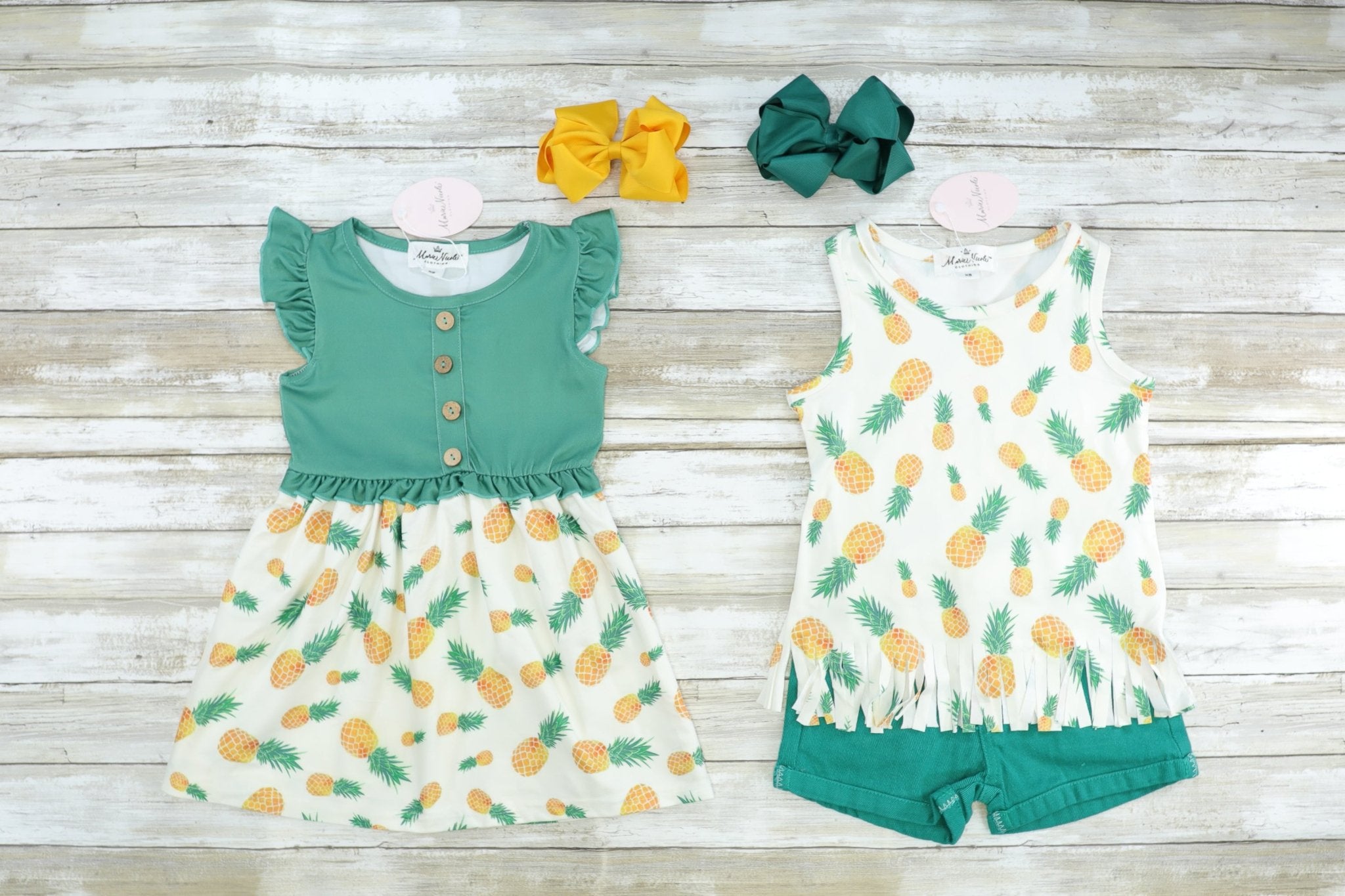 Pineapple Fringe Tank & Shorts Outfit - Marie Nicole Clothing