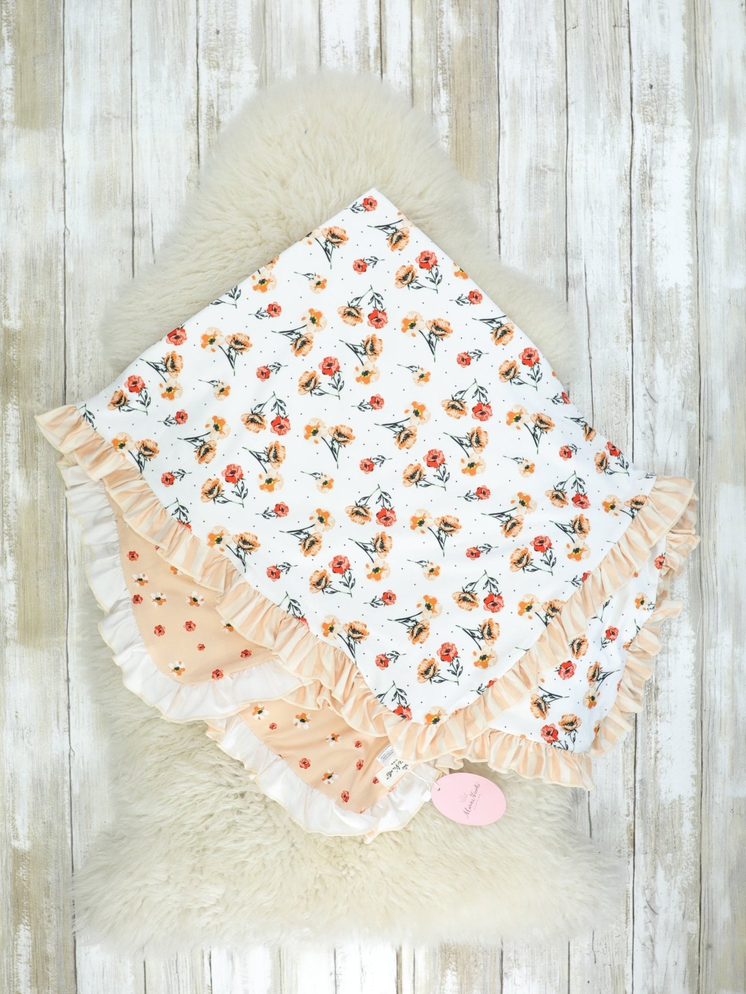 Marigold Collection Ruffle Blanket - Marie Nicole Clothing