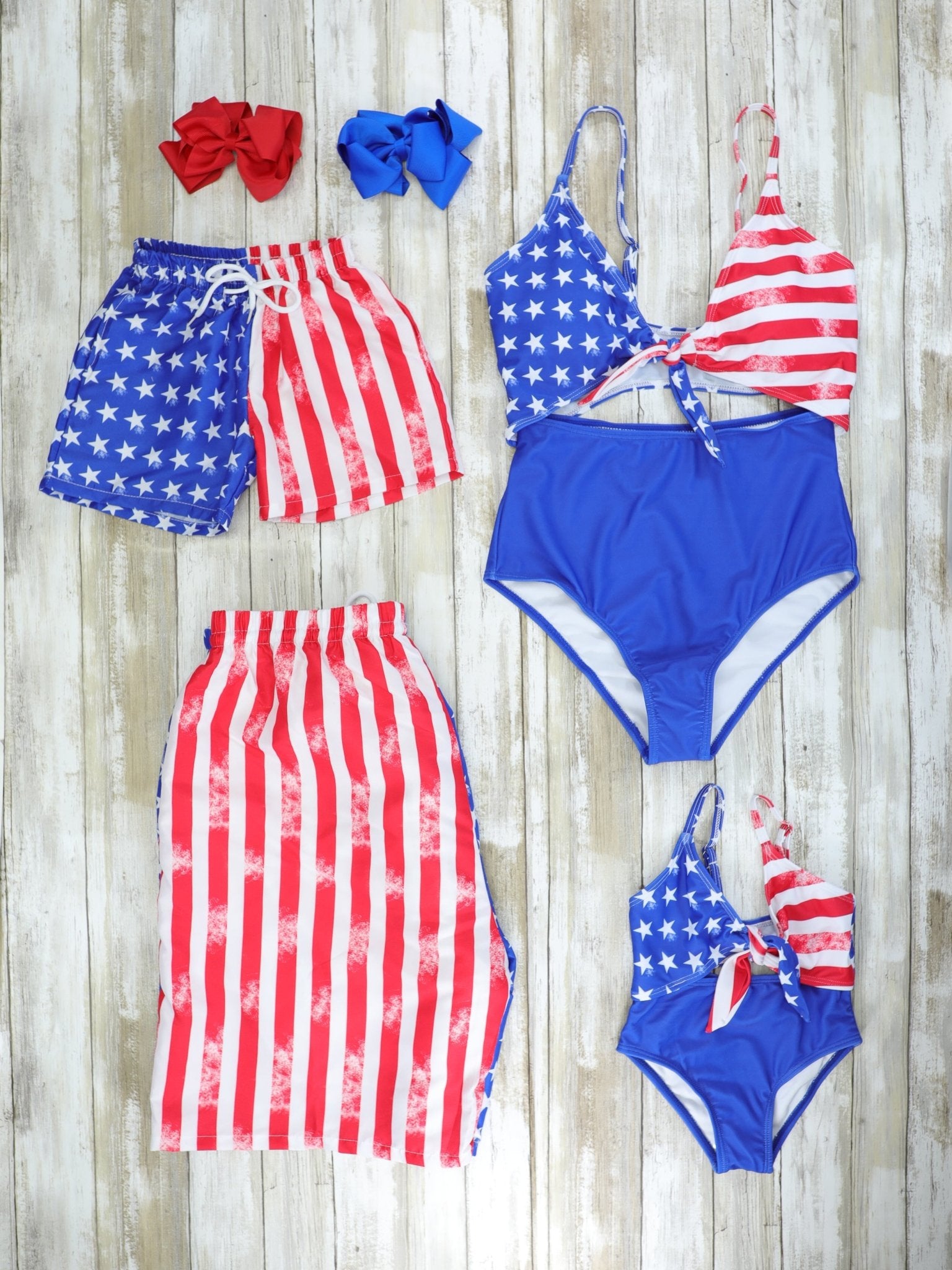 Family American Flag Swimsuit - Marie Nicole Clothing