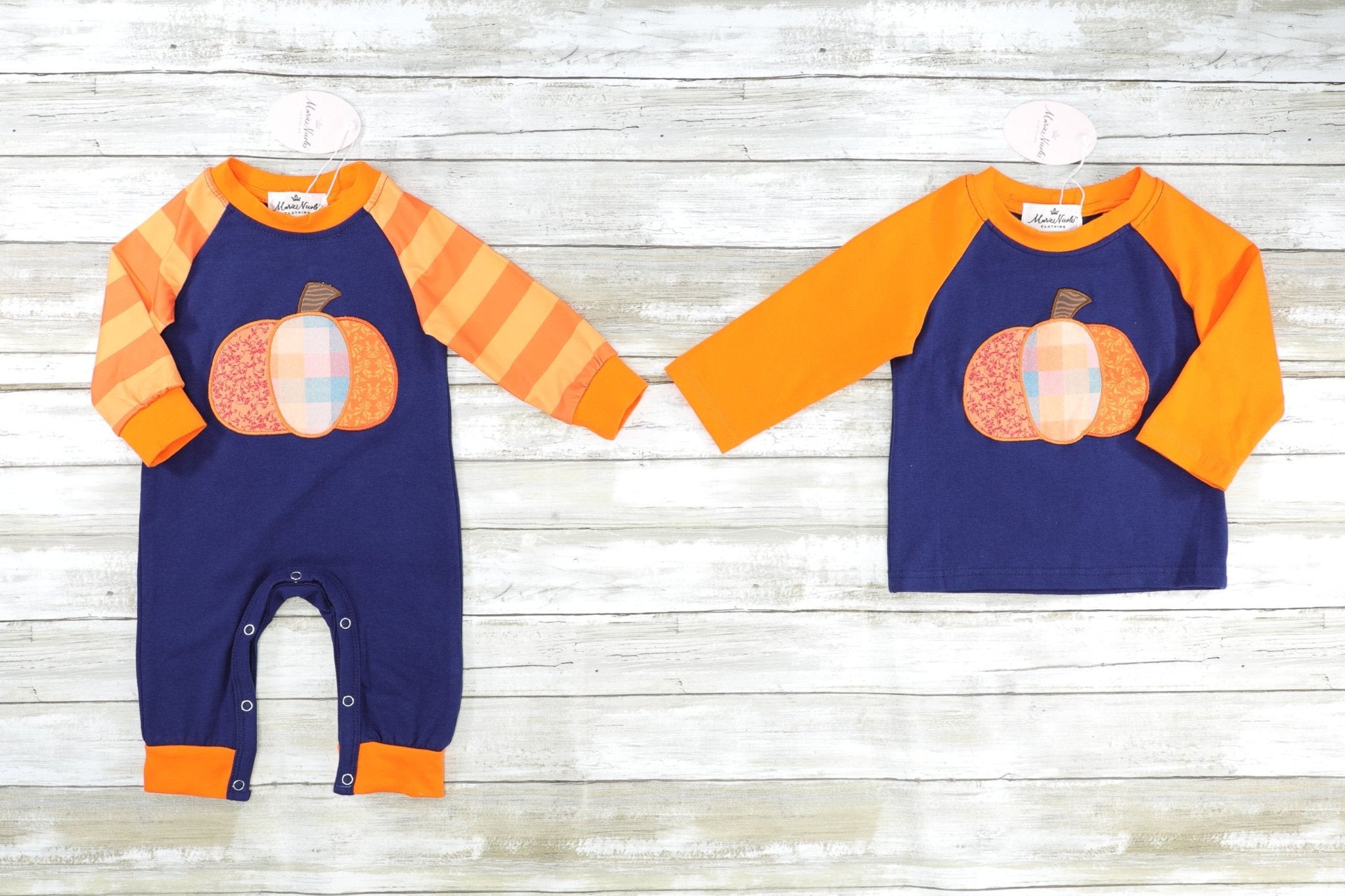 Plaid Pumpkin Shirt - Marie Nicole Clothing