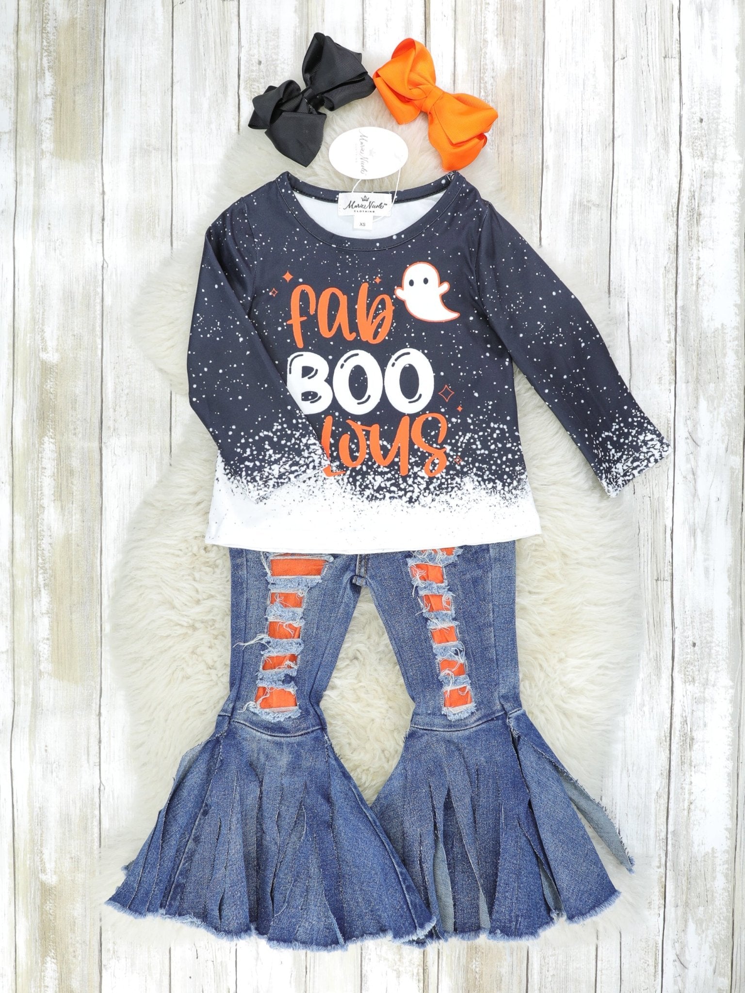 Fa BOO Lous Ghost Denim Outfit - Marie Nicole Clothing