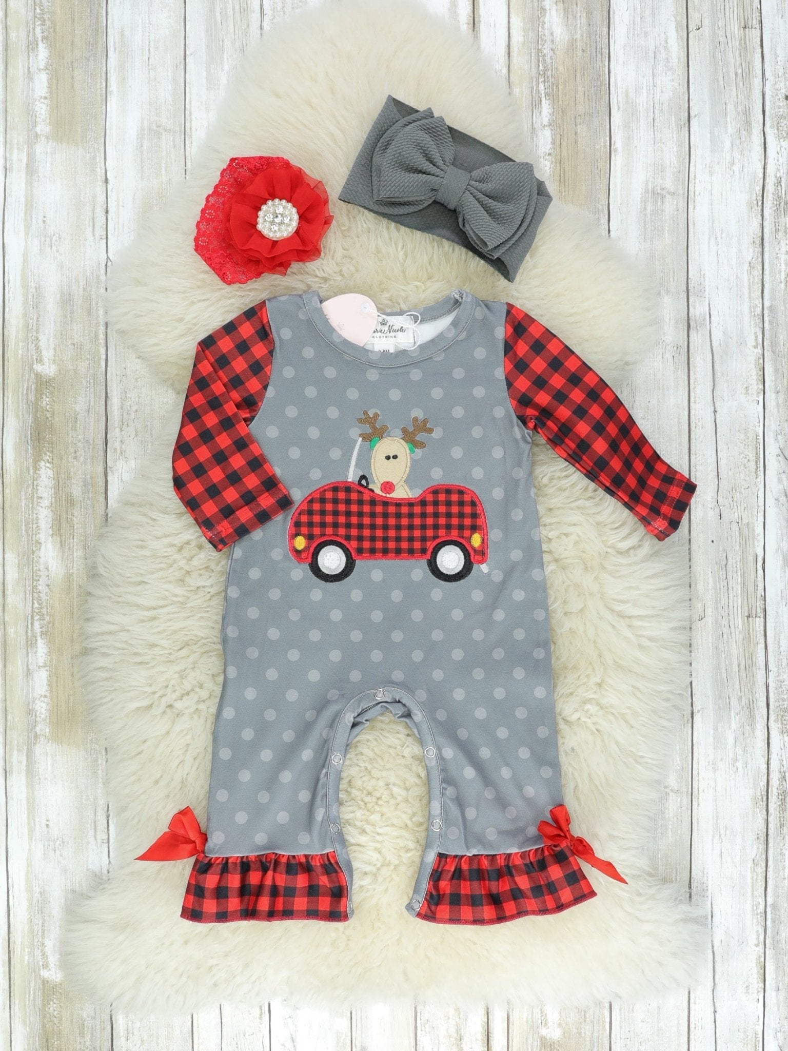 Reindeer Icing Romper - Marie Nicole Clothing
