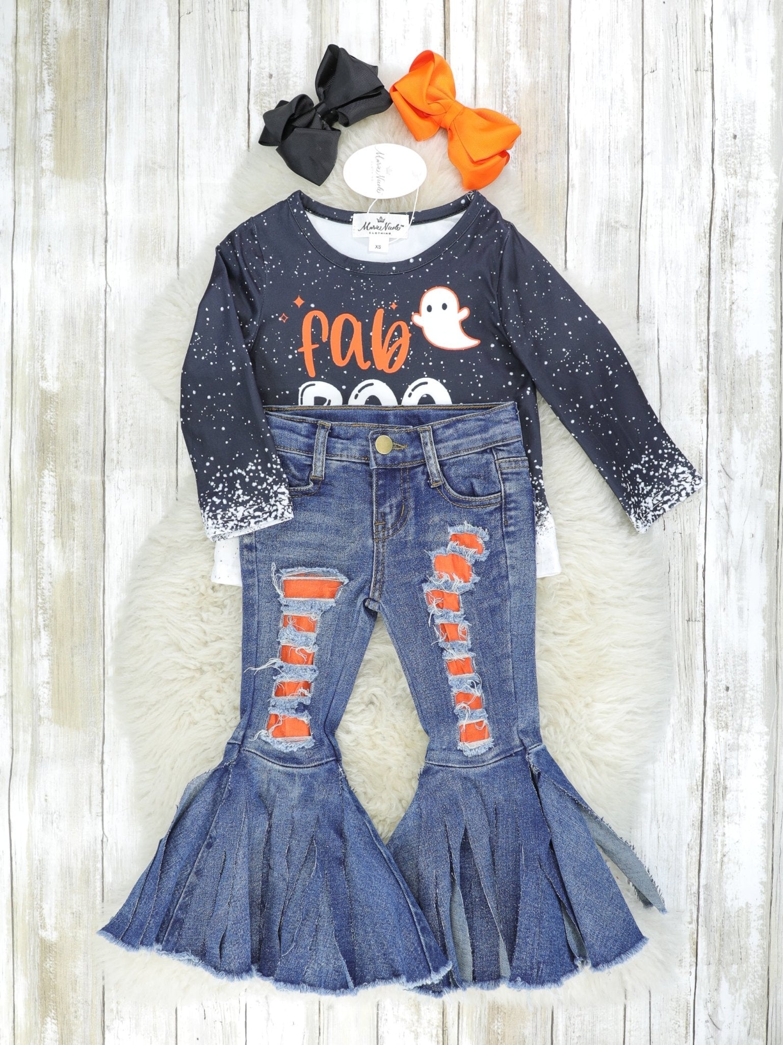 Fa BOO Lous Ghost Denim Outfit - Marie Nicole Clothing