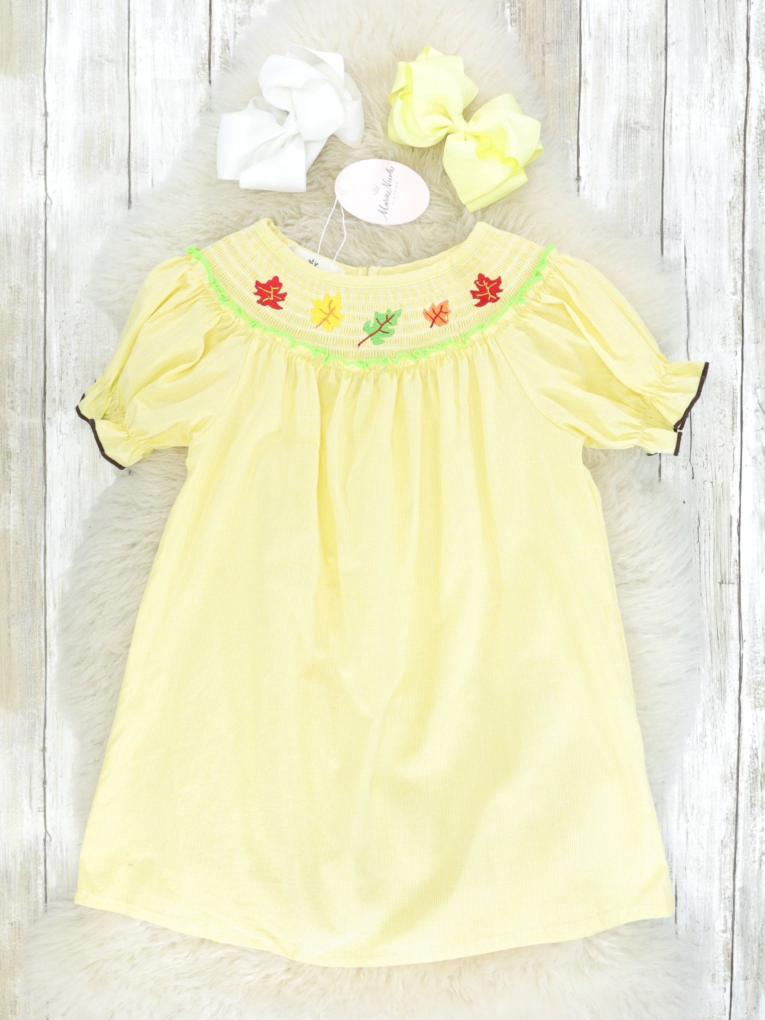 Fall Leaves Smocked Dress Fall Leaves Smocked Dress