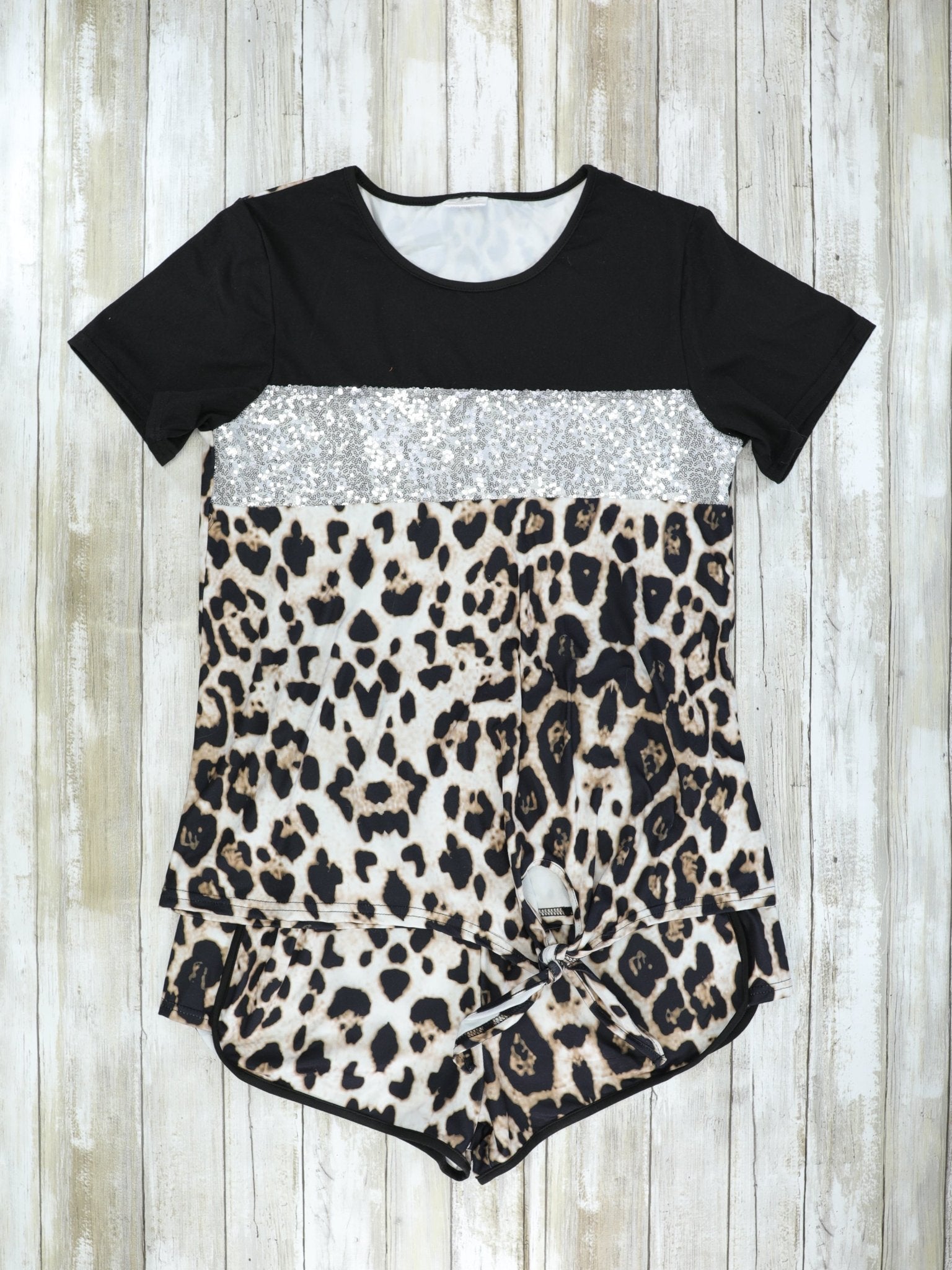 Mom & Me Leopard Colorblock Loungewear Set - Marie Nicole Clothing