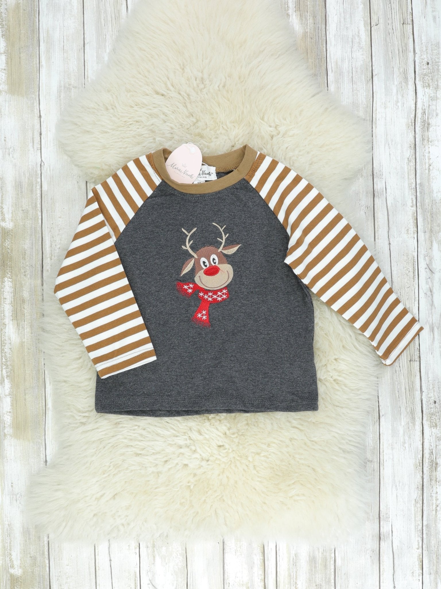 Happy Reindeer Shirt - Marie Nicole Clothing