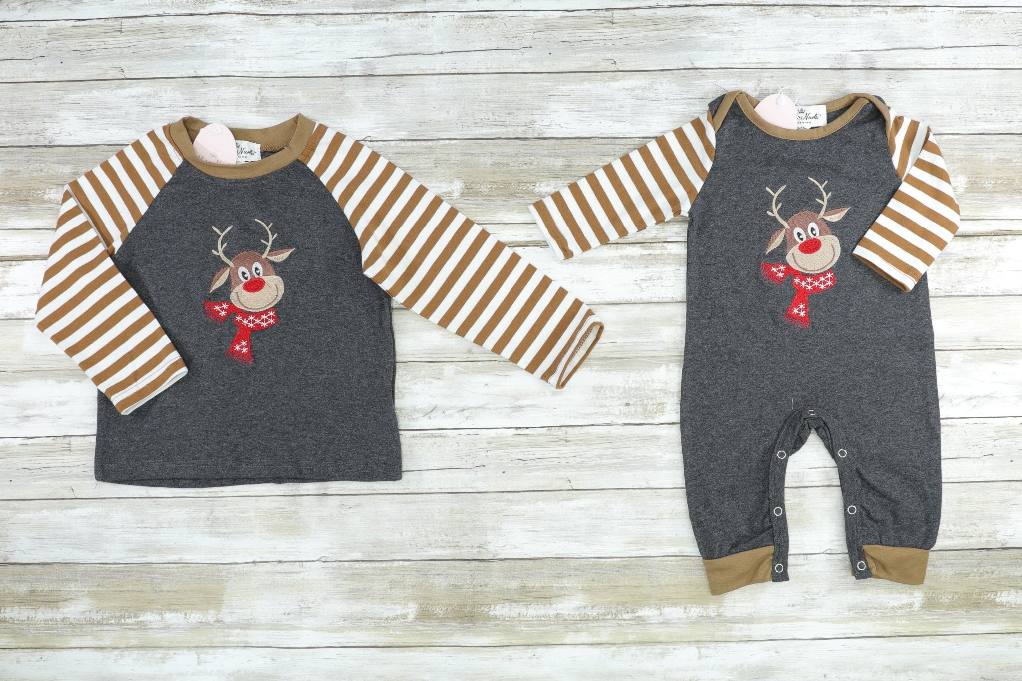 Happy Reindeer Romper - Marie Nicole Clothing