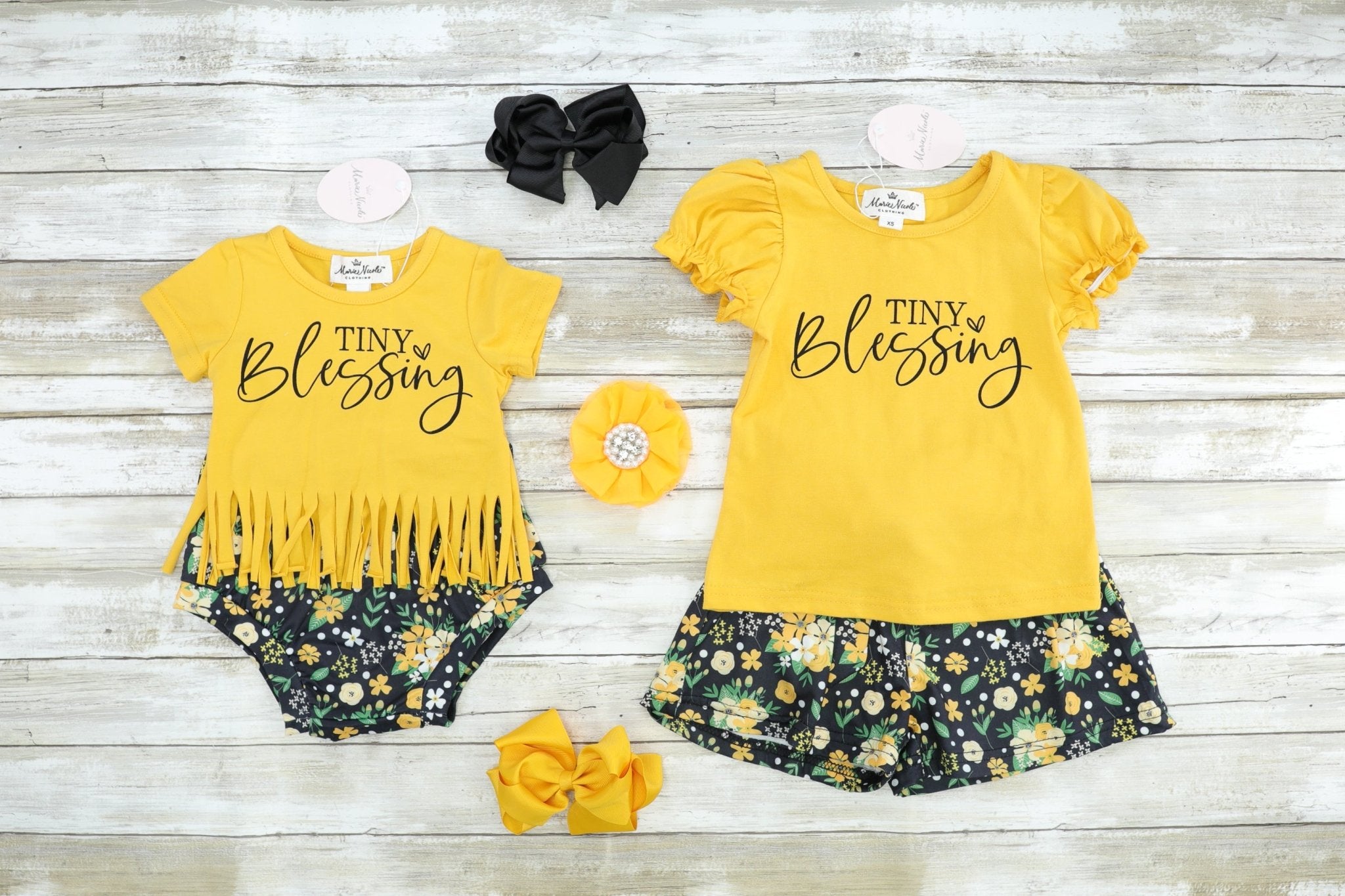 "Tiny Blessing" Top & Shorts Outfit - Marie Nicole Clothing