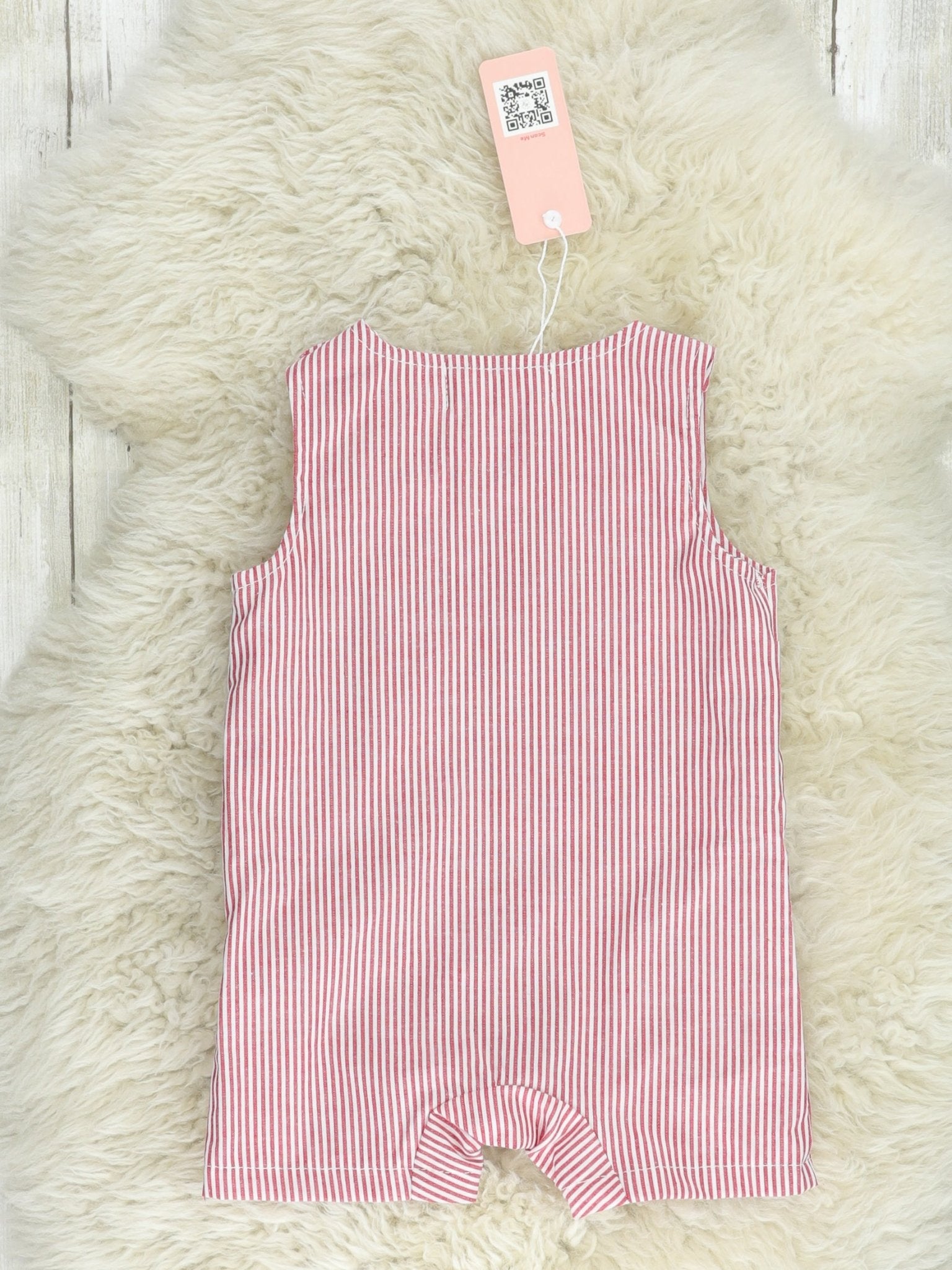Red Pinstriped Sailboat Johnny - Marie Nicole Clothing