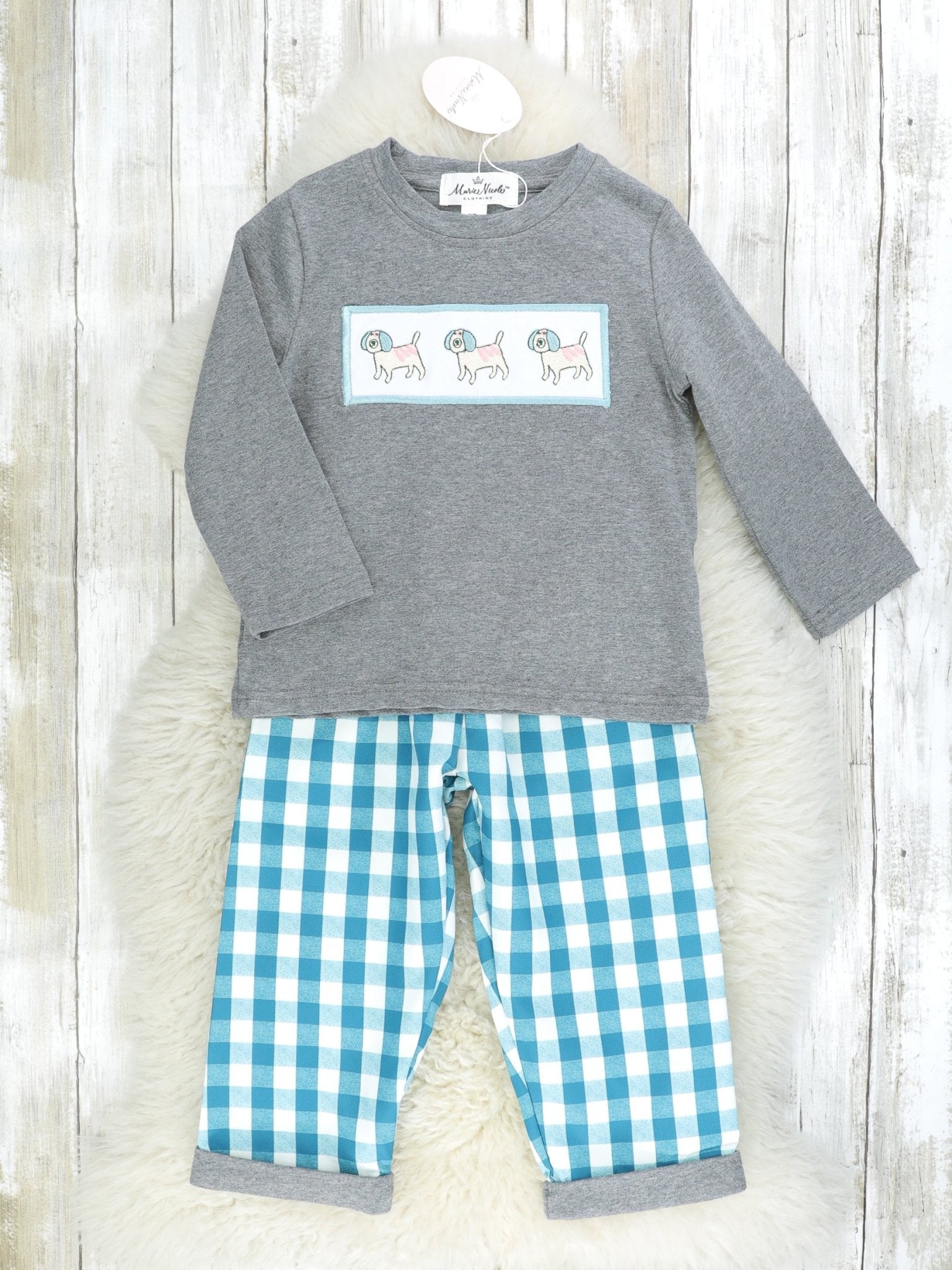 MNC Royal Pups™ Smocked Outfit - Marie Nicole Clothing