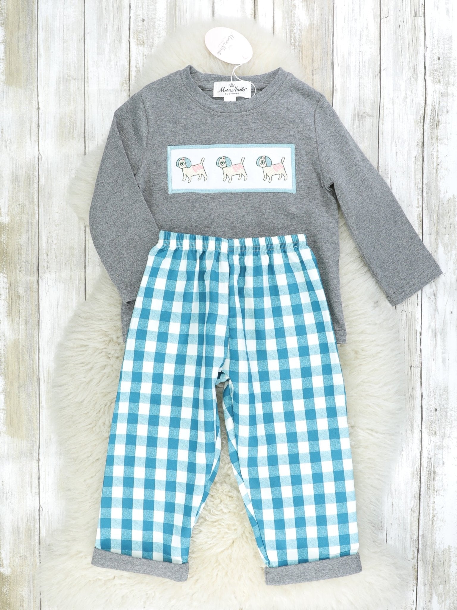 MNC Royal Pups™ Smocked Outfit - Marie Nicole Clothing