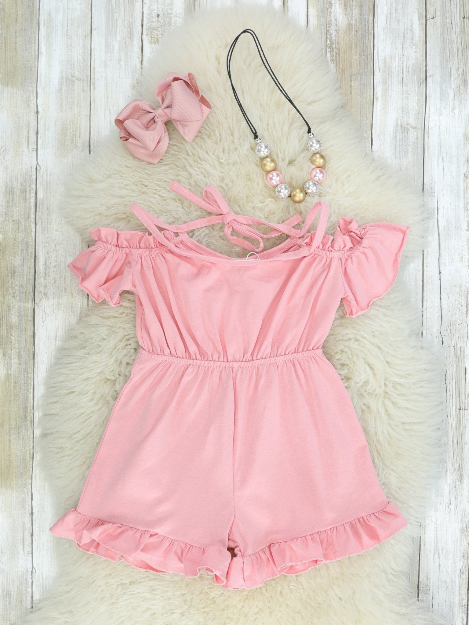 Mom & Me Pink Ruffle Romper - Marie Nicole Clothing