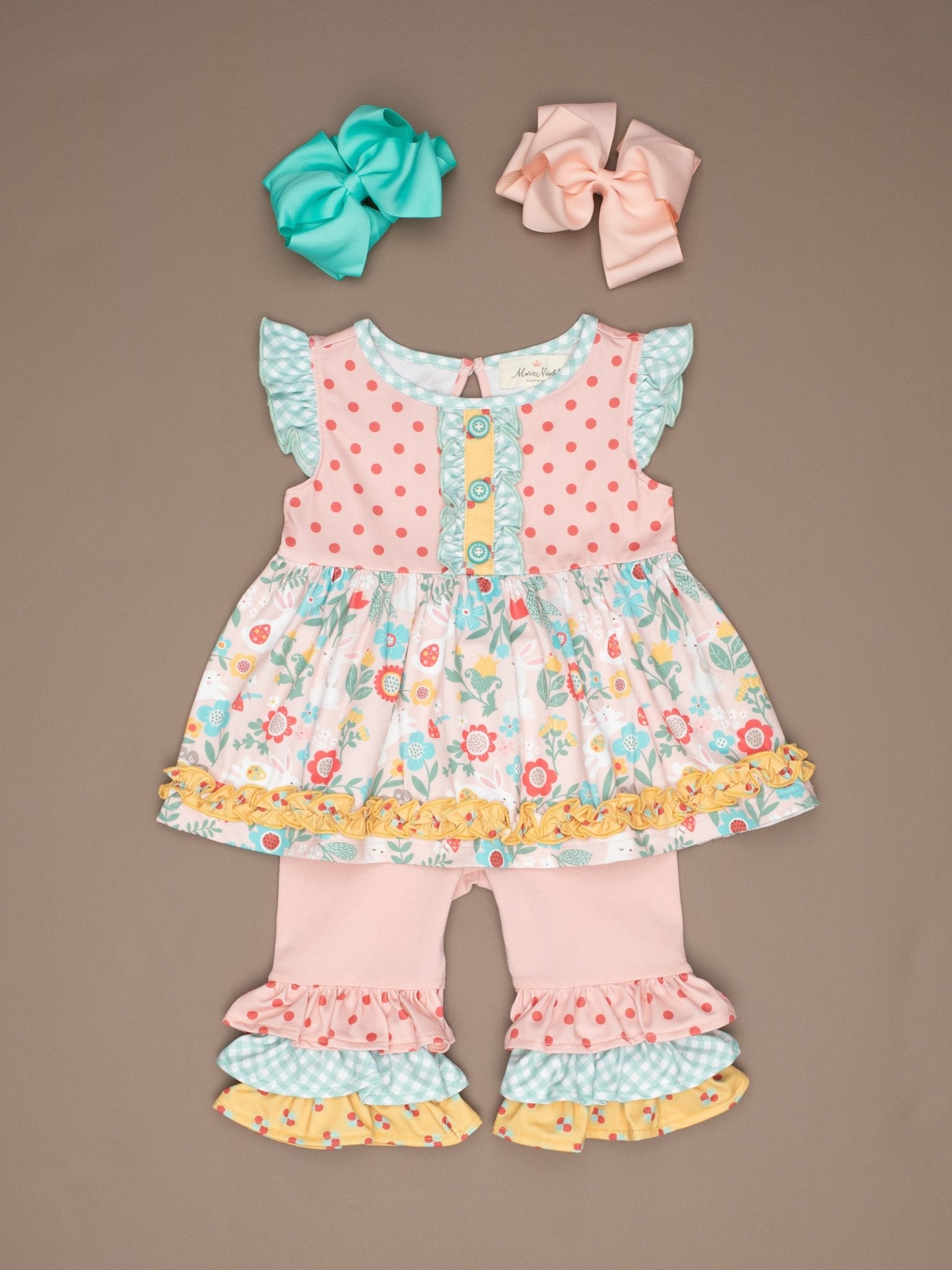 Lilly Belle Cottontail Ruffle Outfit - Marie Nicole Clothing