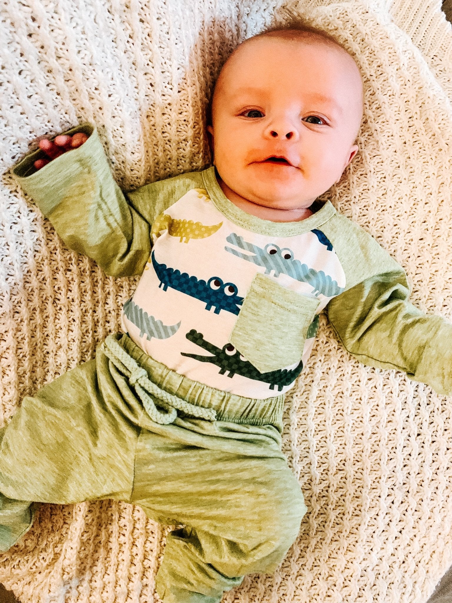 Green Alligators Outfit - Marie Nicole Clothing