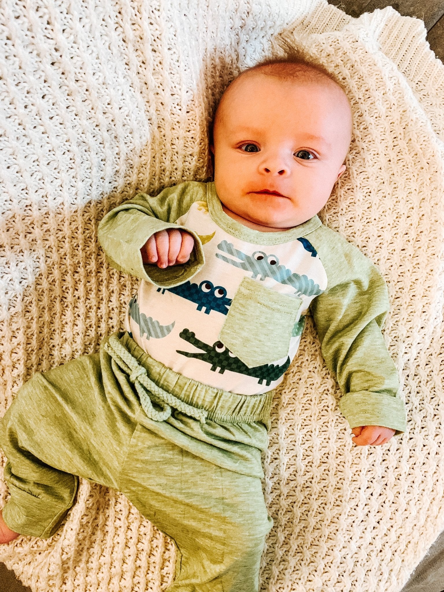 Green Alligators Outfit - Marie Nicole Clothing