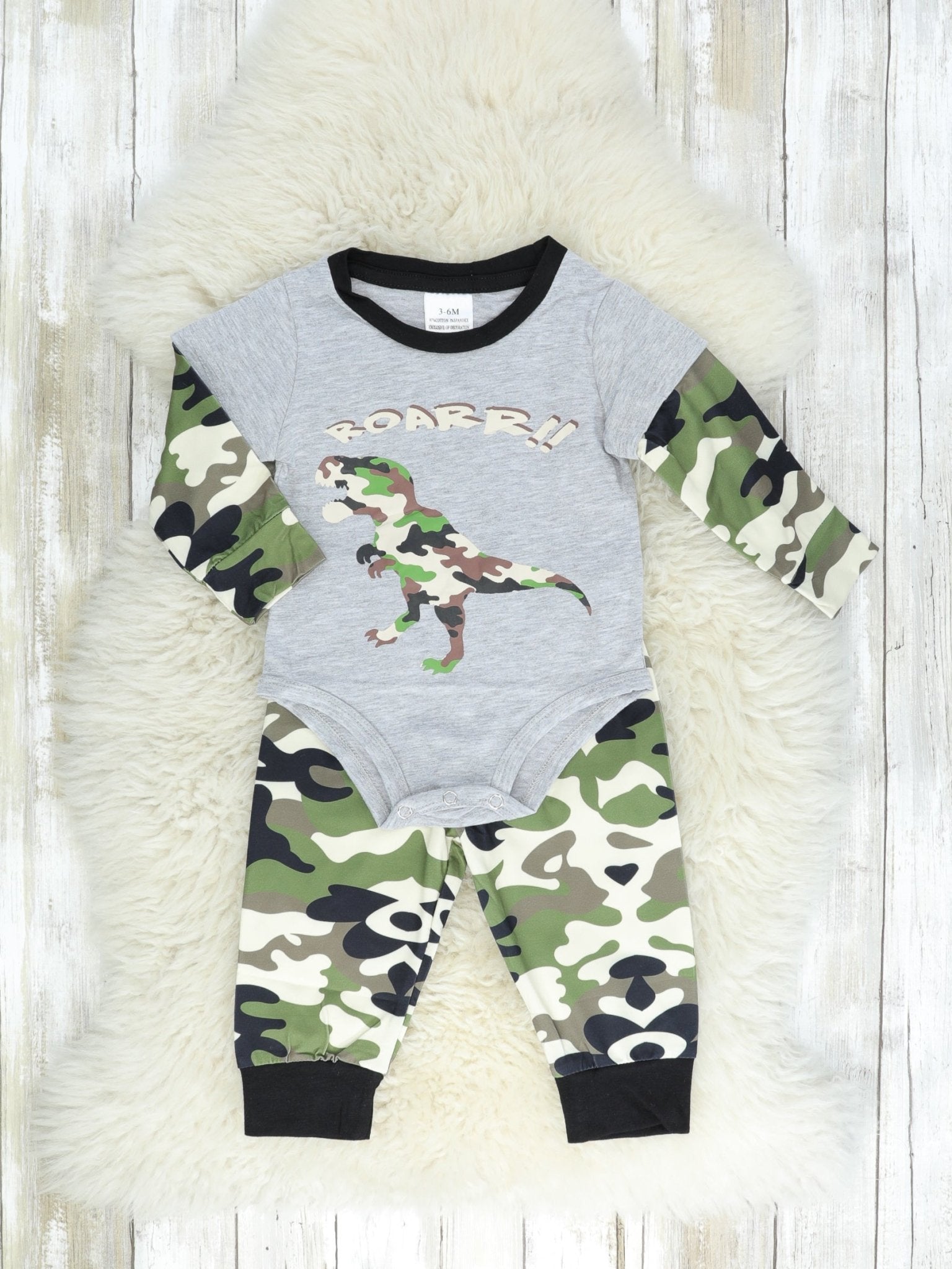 Roar Camo Dinosaur Jogger Outfit - Marie Nicole Clothing