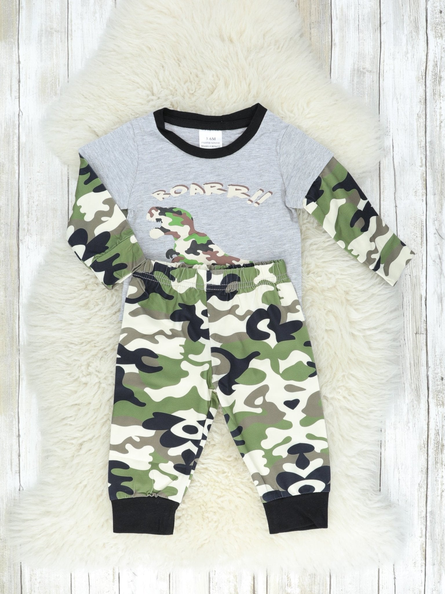 Roar Camo Dinosaur Jogger Outfit - Marie Nicole Clothing