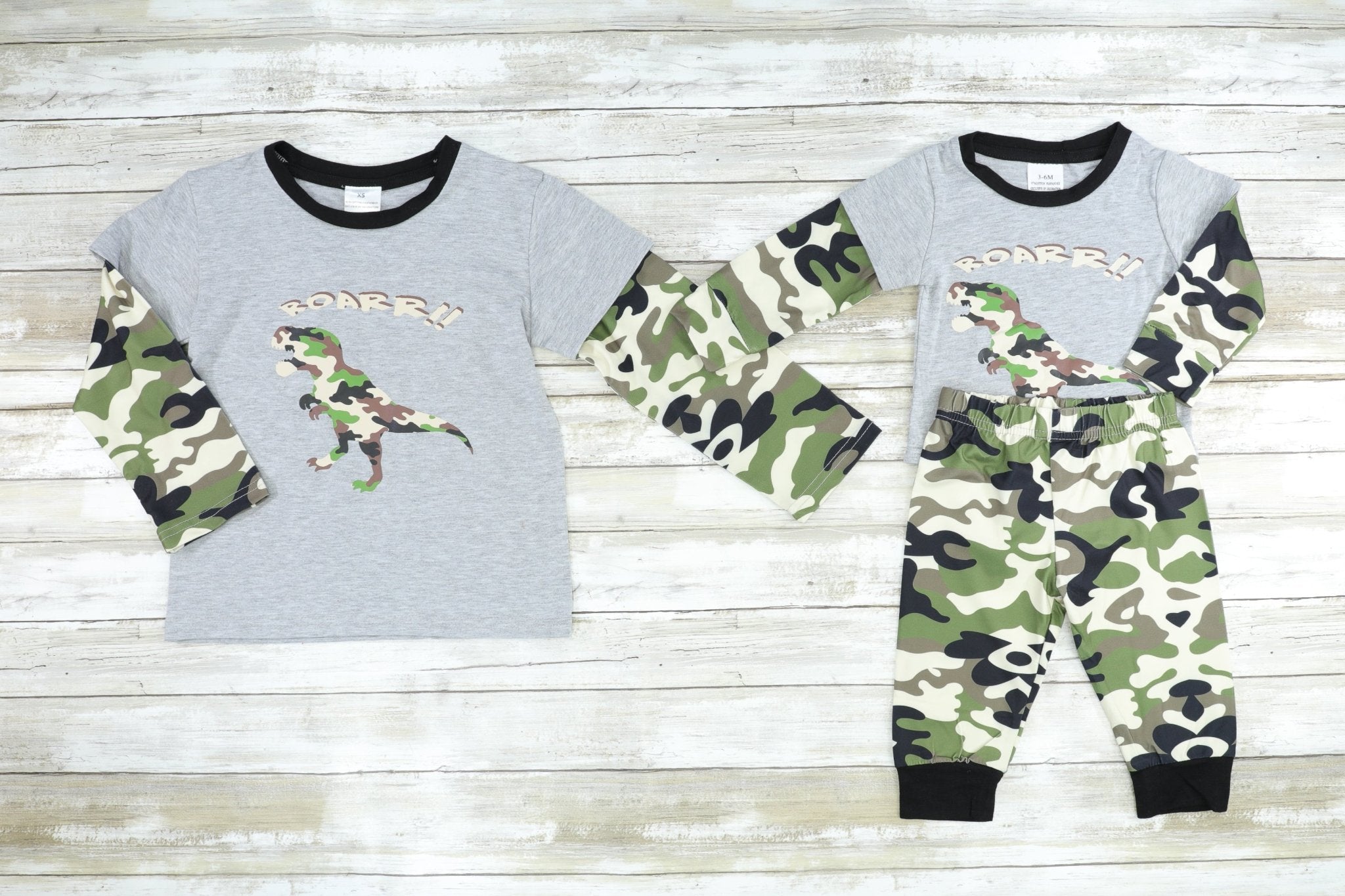 Roar Camo Dinosaur Jogger Outfit - Marie Nicole Clothing