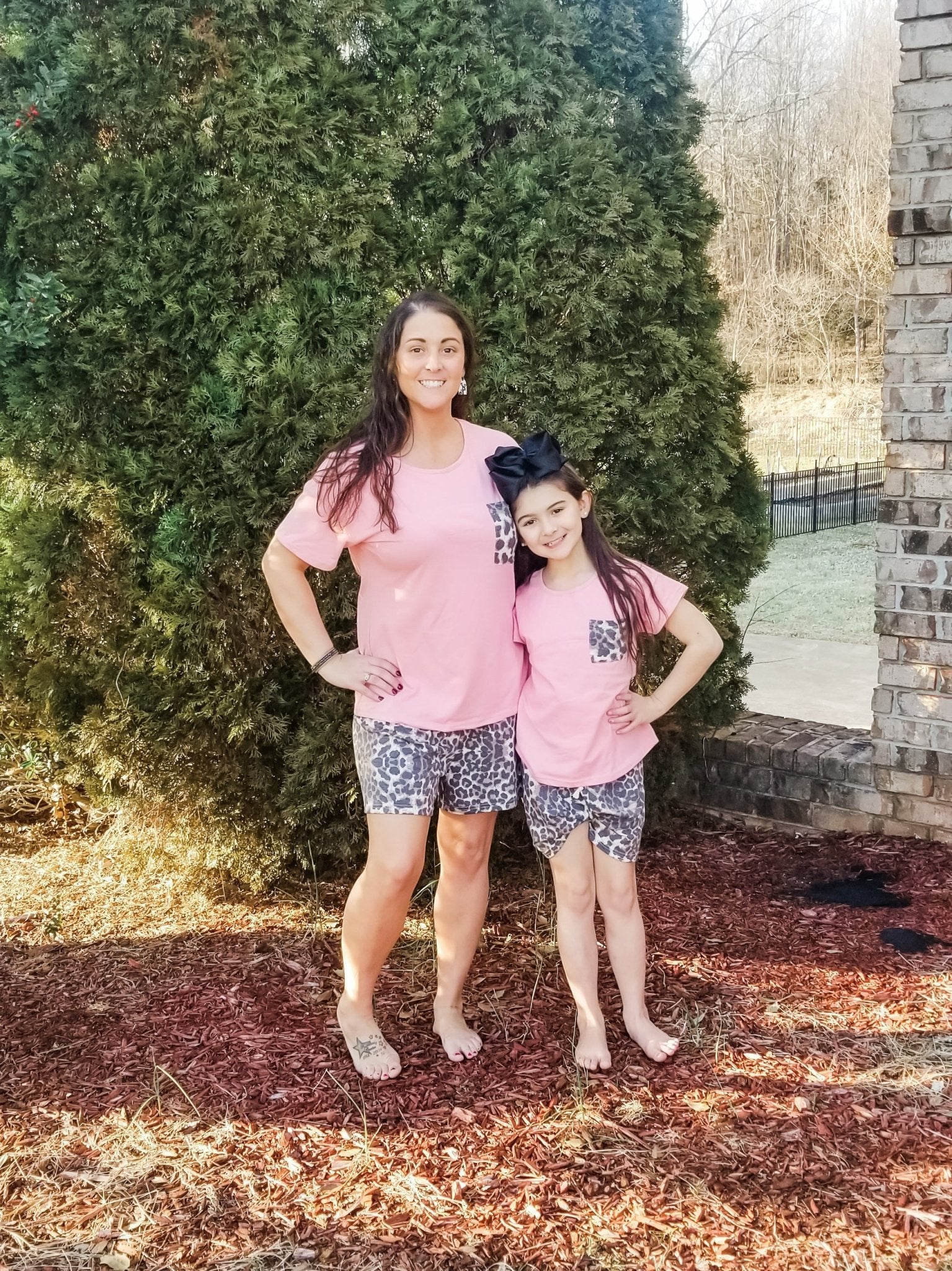Mom & Me Pink Leopard Loungewear Set - Marie Nicole Clothing