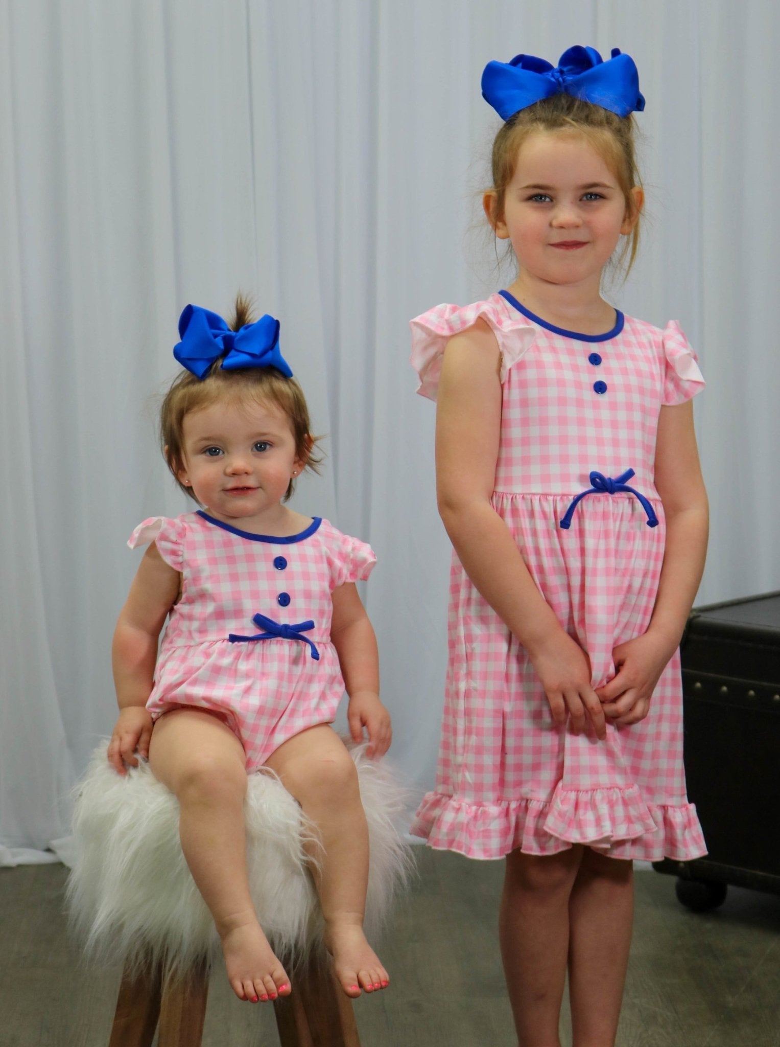 Pink Plaid Ruffle Dress - Marie Nicole Clothing