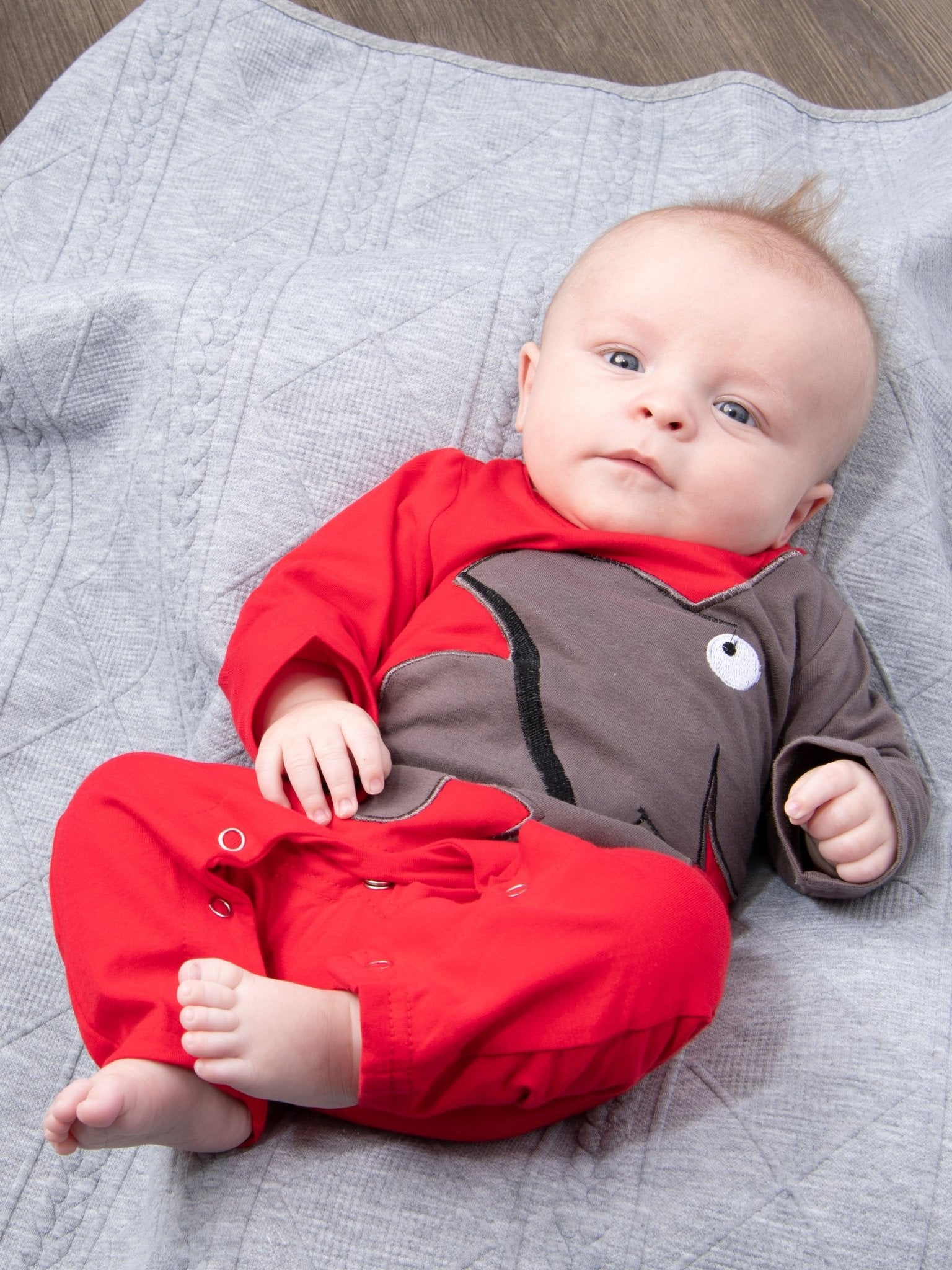 Red Elephant Romper - Marie Nicole Clothing