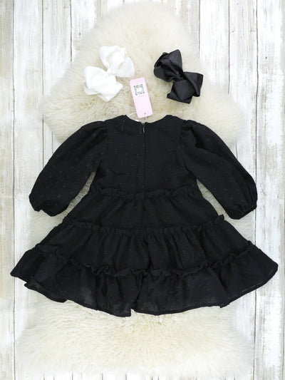 Black Swiss Dot Tiered Dress Marie Nicole Clothing Black Swiss Dot Tiered Dress Marie Nicole Clothing