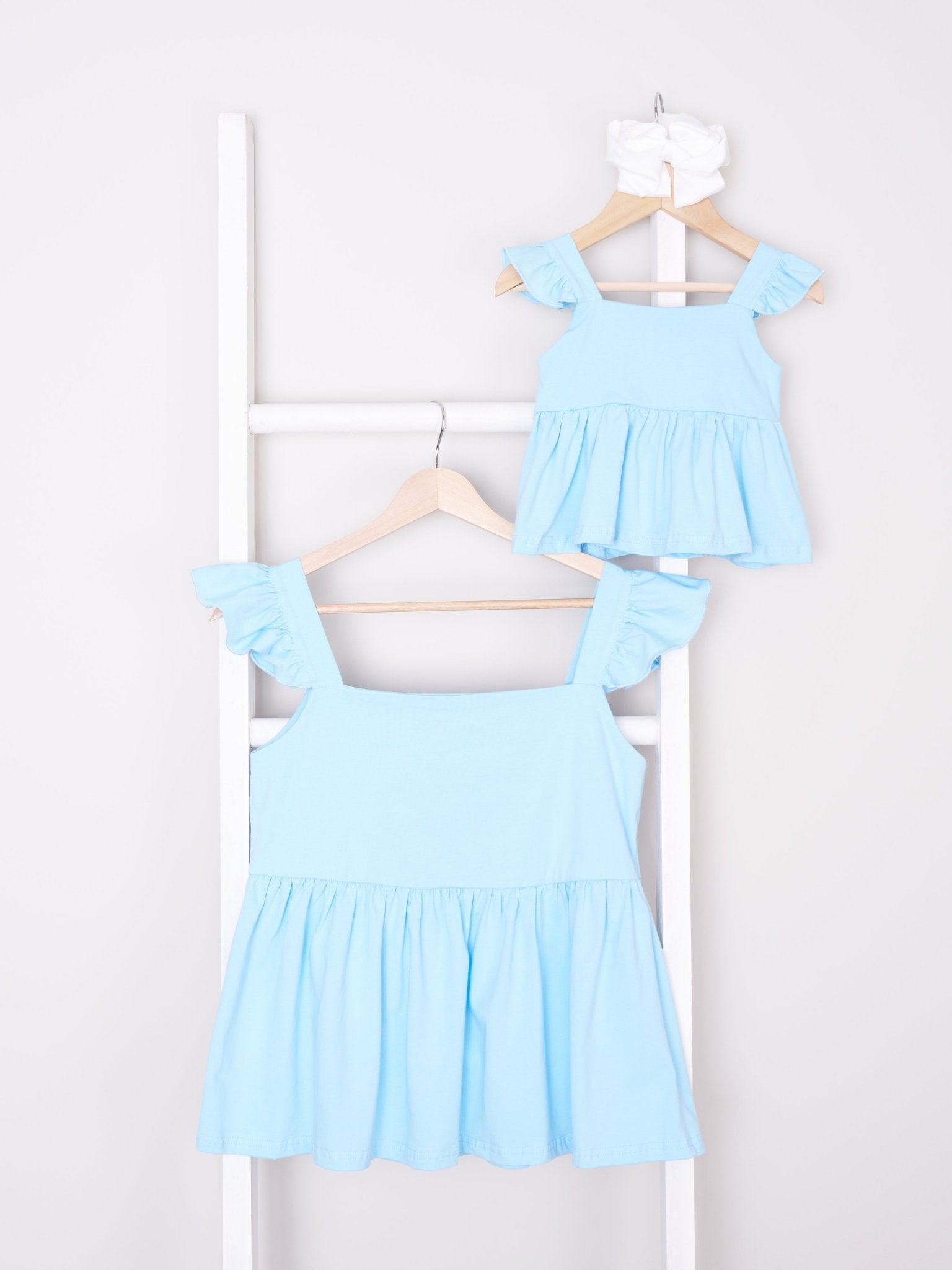 Mom & Me Light Blue Ruffle Tank - Marie Nicole Clothing
