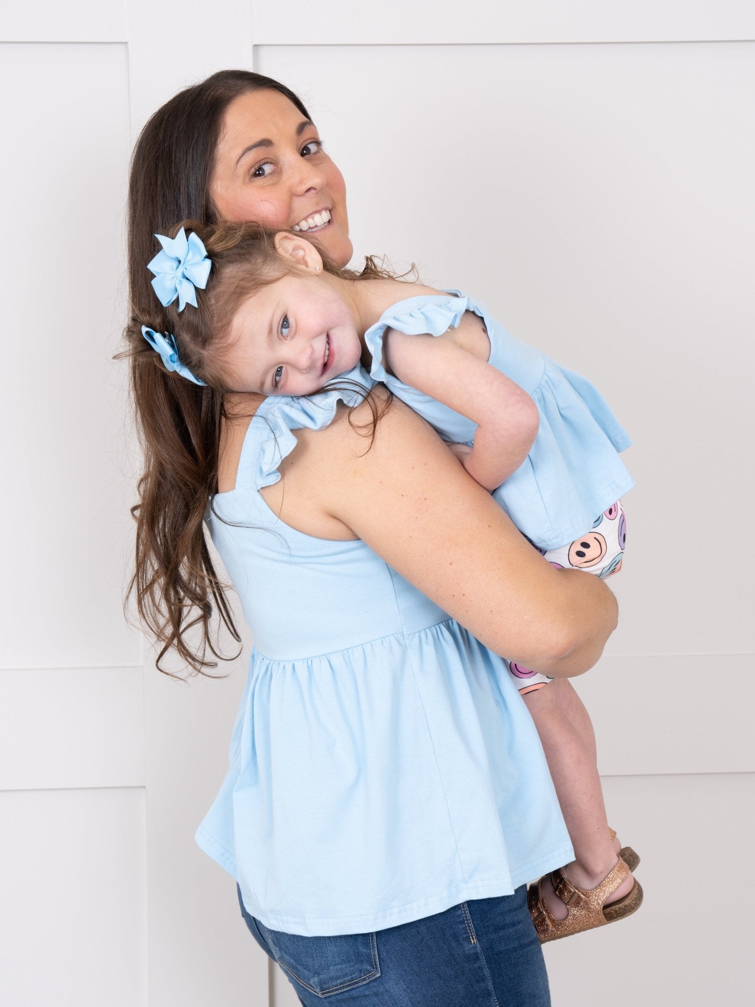 Mom & Me Light Blue Ruffle Tank - Marie Nicole Clothing