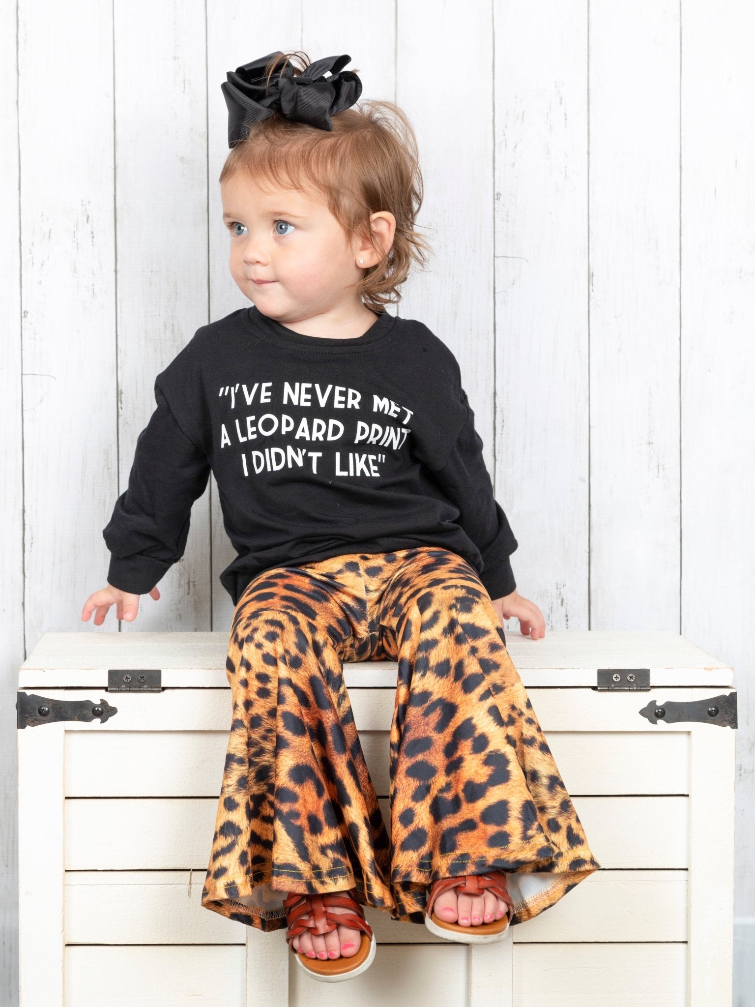 "Leopard Print I Didn't Like" Top & Bell Bottoms Outfit - Marie Nicole Clothing